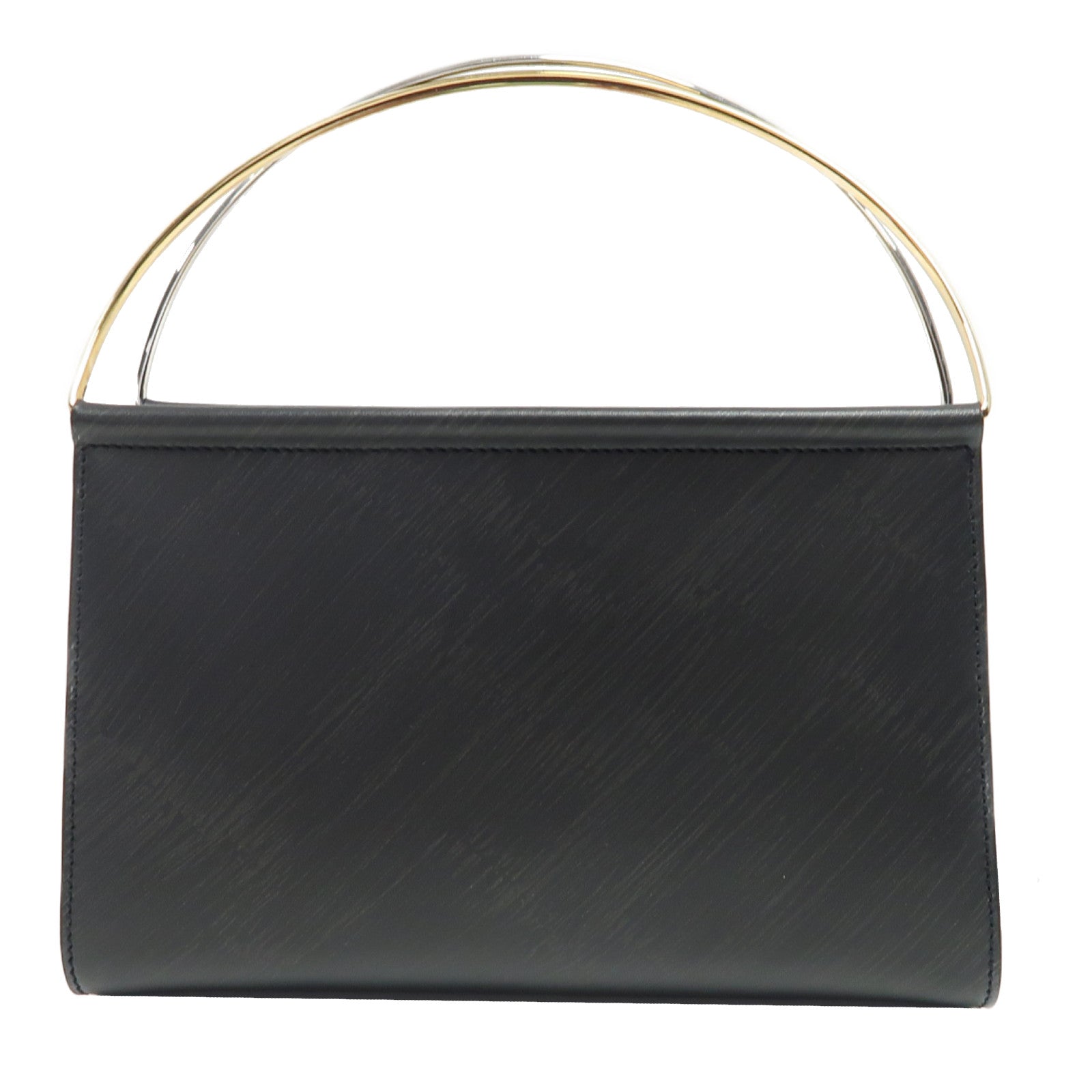 CARTIER 皮革Hand Bag金扣手挽袋黑色
