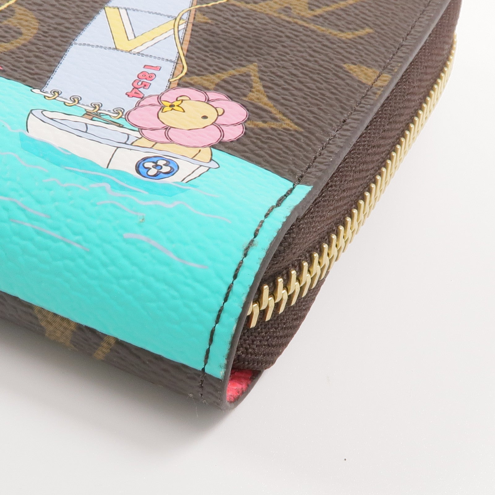 LOUIS VUITTON Monogram Vivienne Holiday Zippy Wallet金扣長錢包
