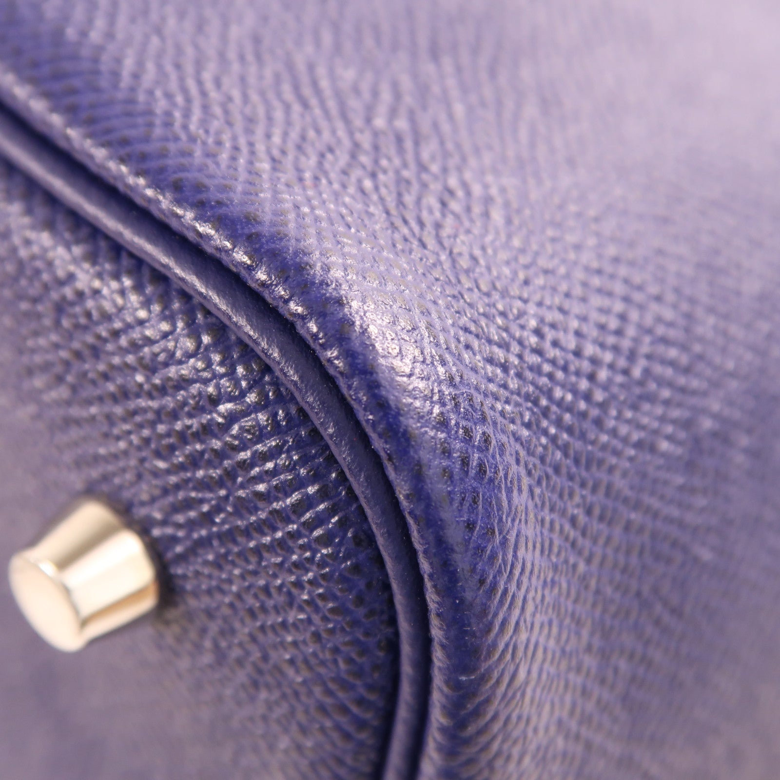 HERMES Epsom皮革Picotin MM銀扣手挽袋Bleu Encre