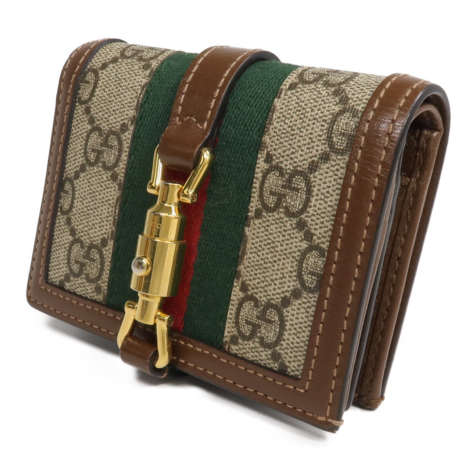 GUCCI 塗層帆布Jackie 1961 Card Case Wallet錢包