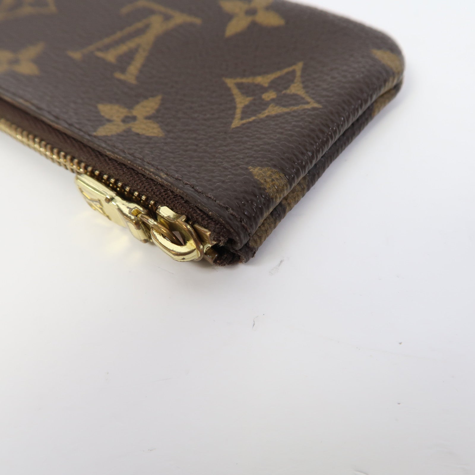 LOUIS VUITTON Monogram Card Case金扣零錢包啡色