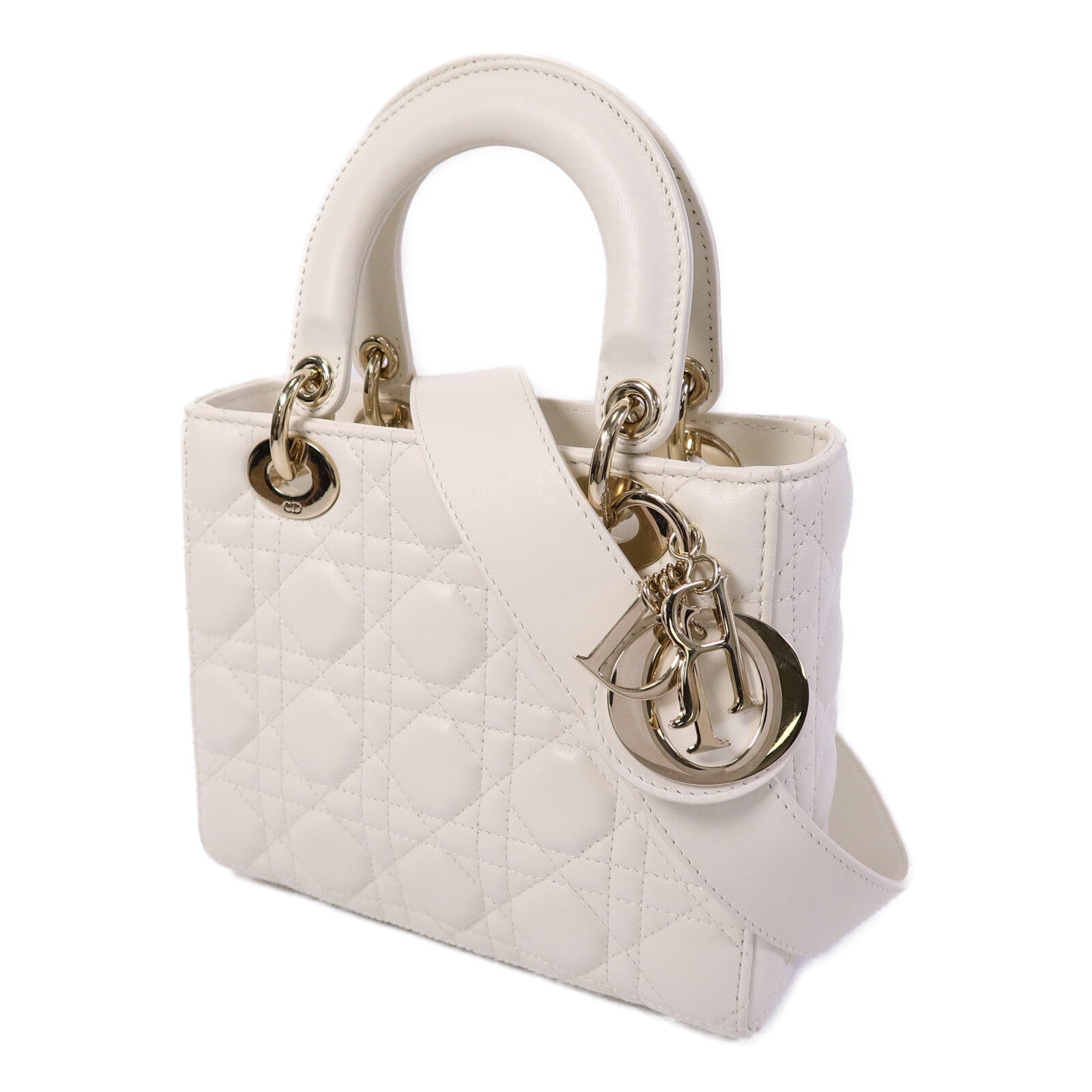 Dior 羊皮皮革Lady Dior Small手挽肩背兩用袋