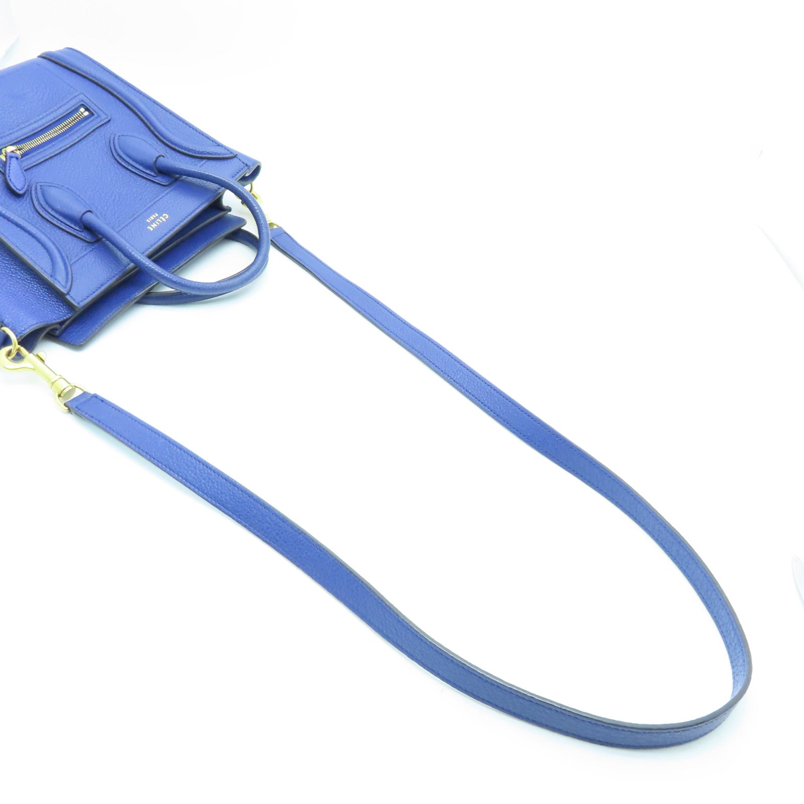 CELINE 【清倉大減價】牛皮皮革Nano Luggage金扣手挽肩背兩用袋