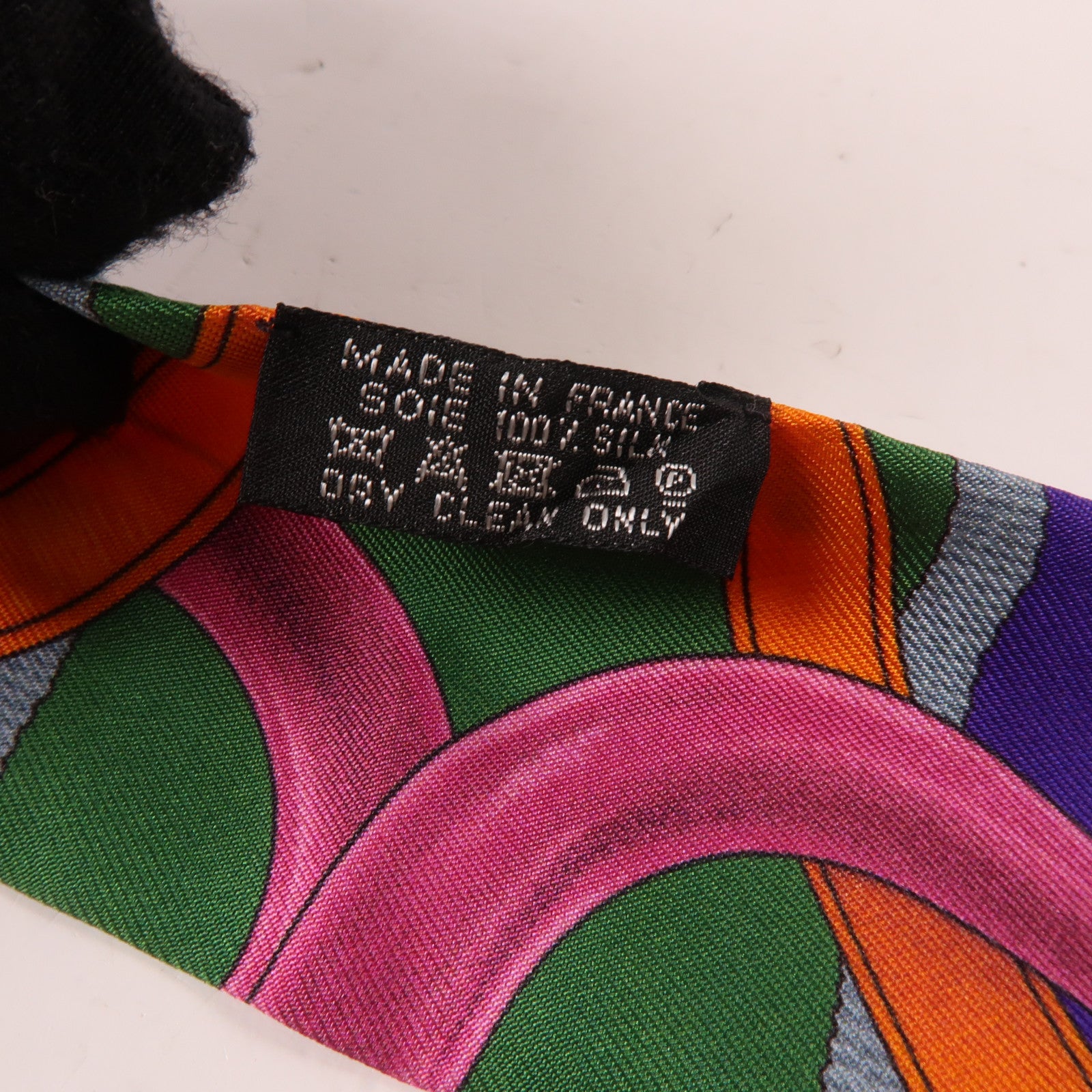 HERMES 絲質Twilly絲巾藍色/紫色