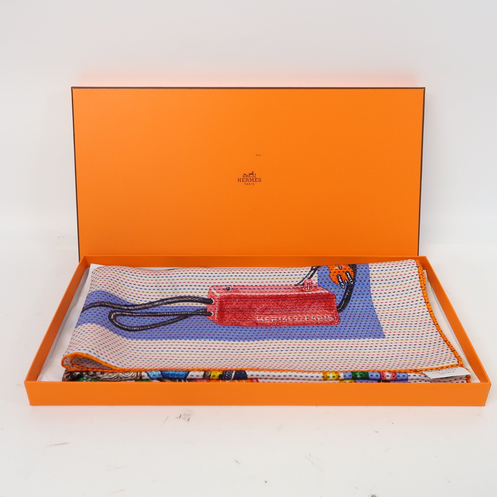 HERMES 絲質Scarf圍巾彩色