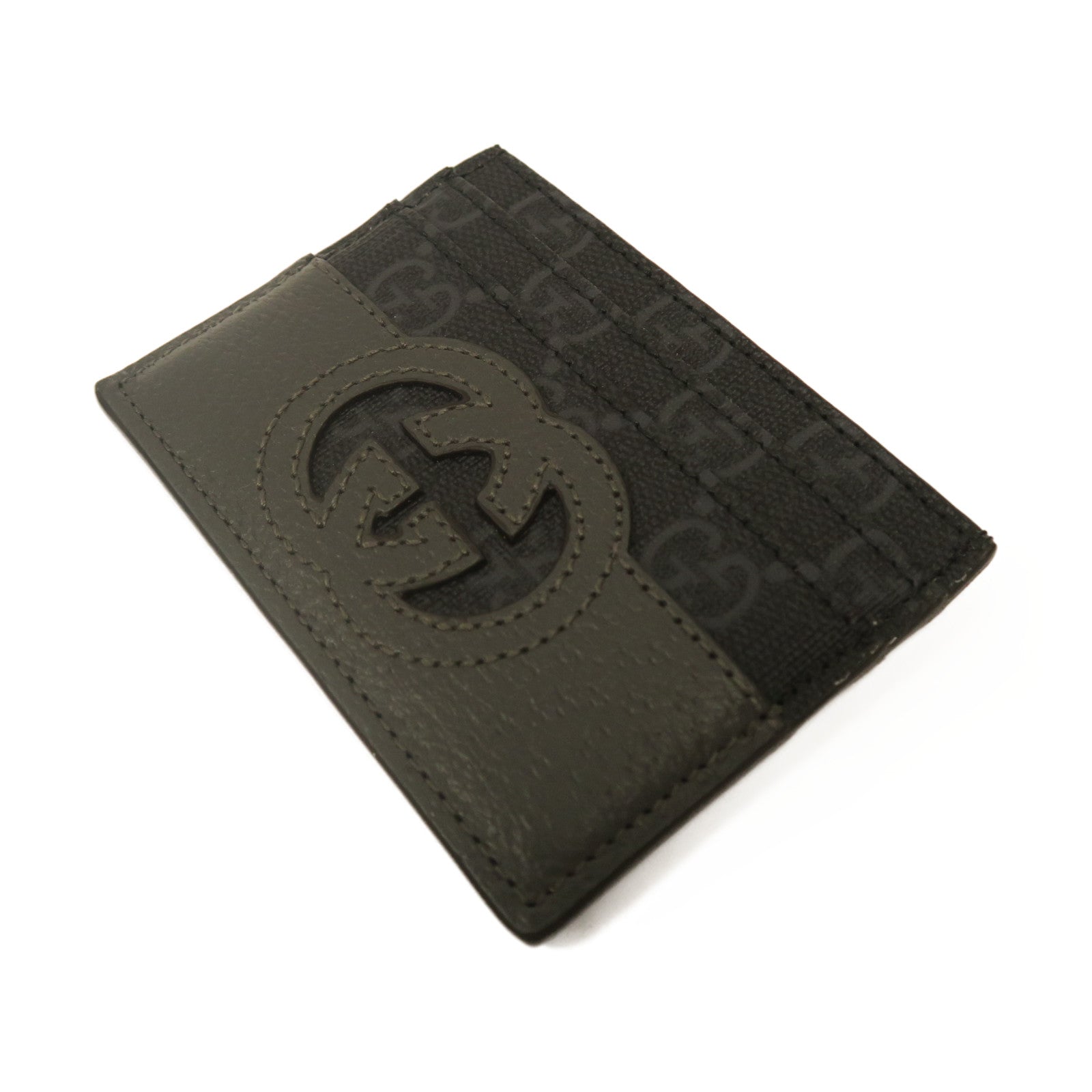 GUCCI 【激減優惠】帆布/皮革Card Case卡片套黑色
