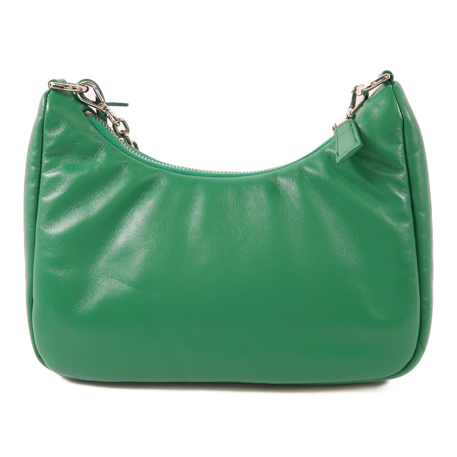 PRADA 羊皮皮革Re-Edition2005銀扣鏈帶肩背袋