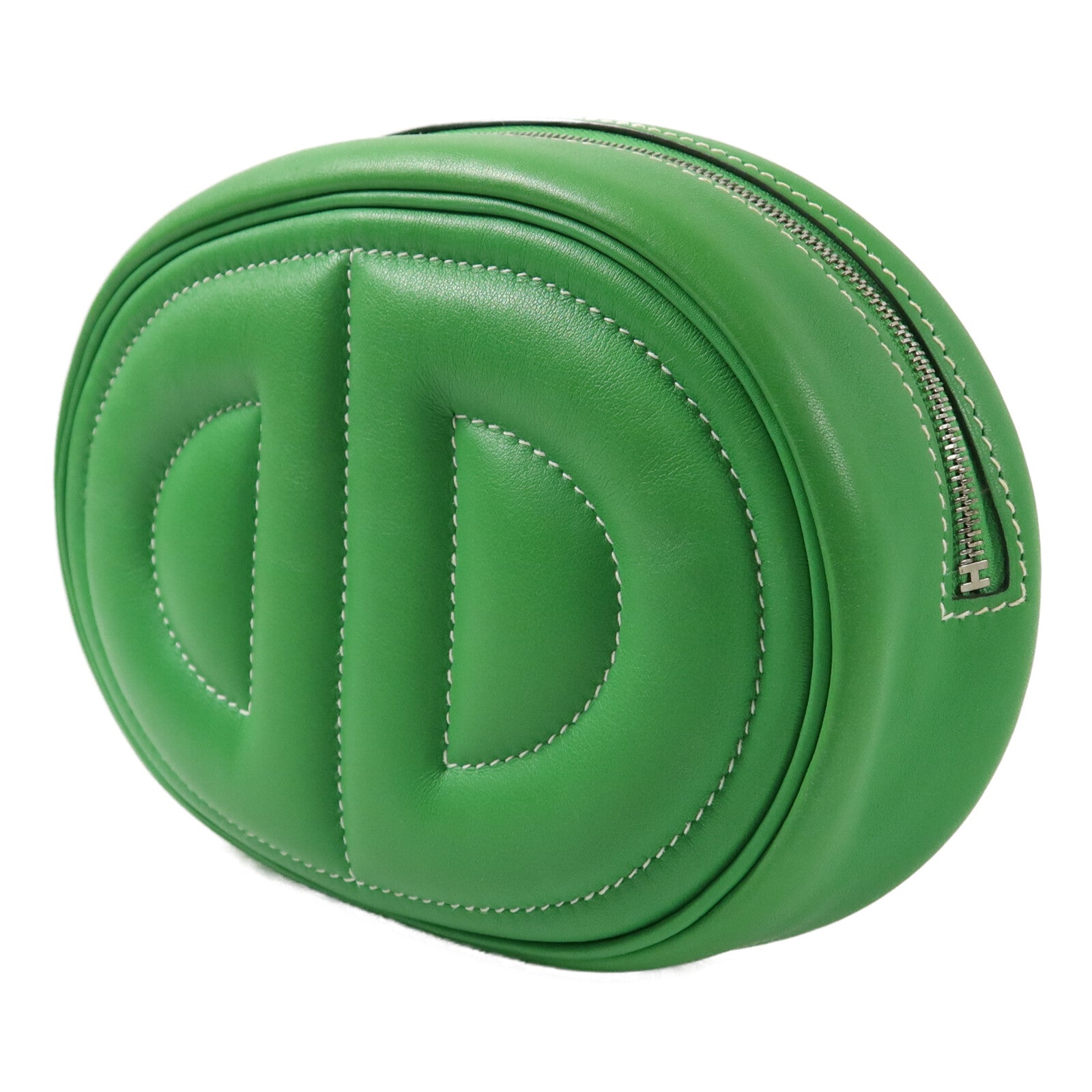 HERMES Swift皮革In The Loop Belt Bag腰包Bamboo/Blue Brume