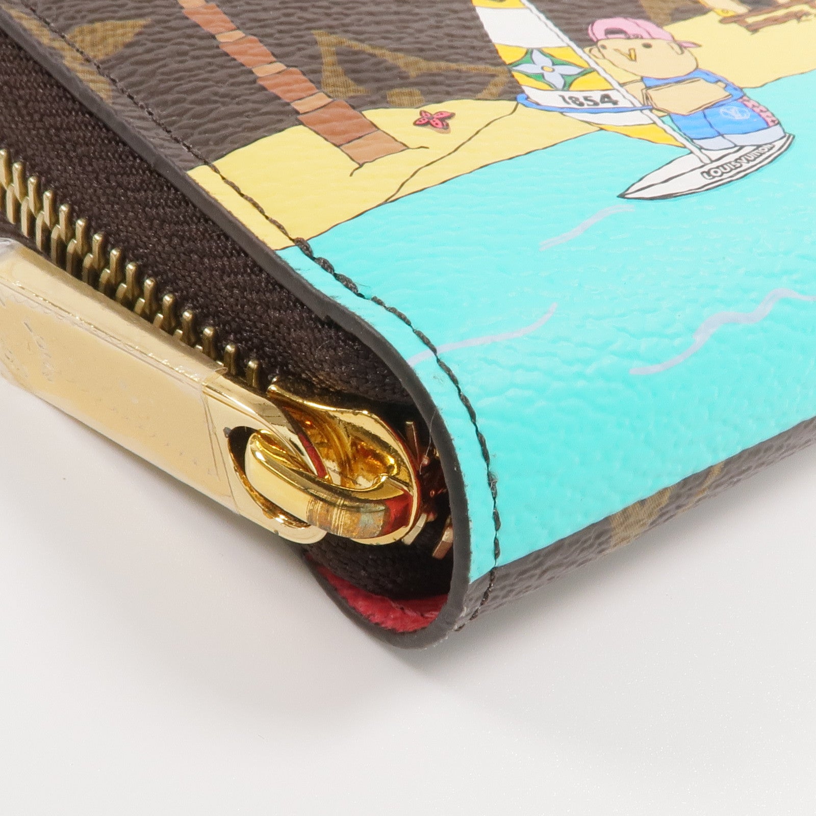 LOUIS VUITTON Monogram Vivienne Holiday Zippy Wallet金扣長錢包