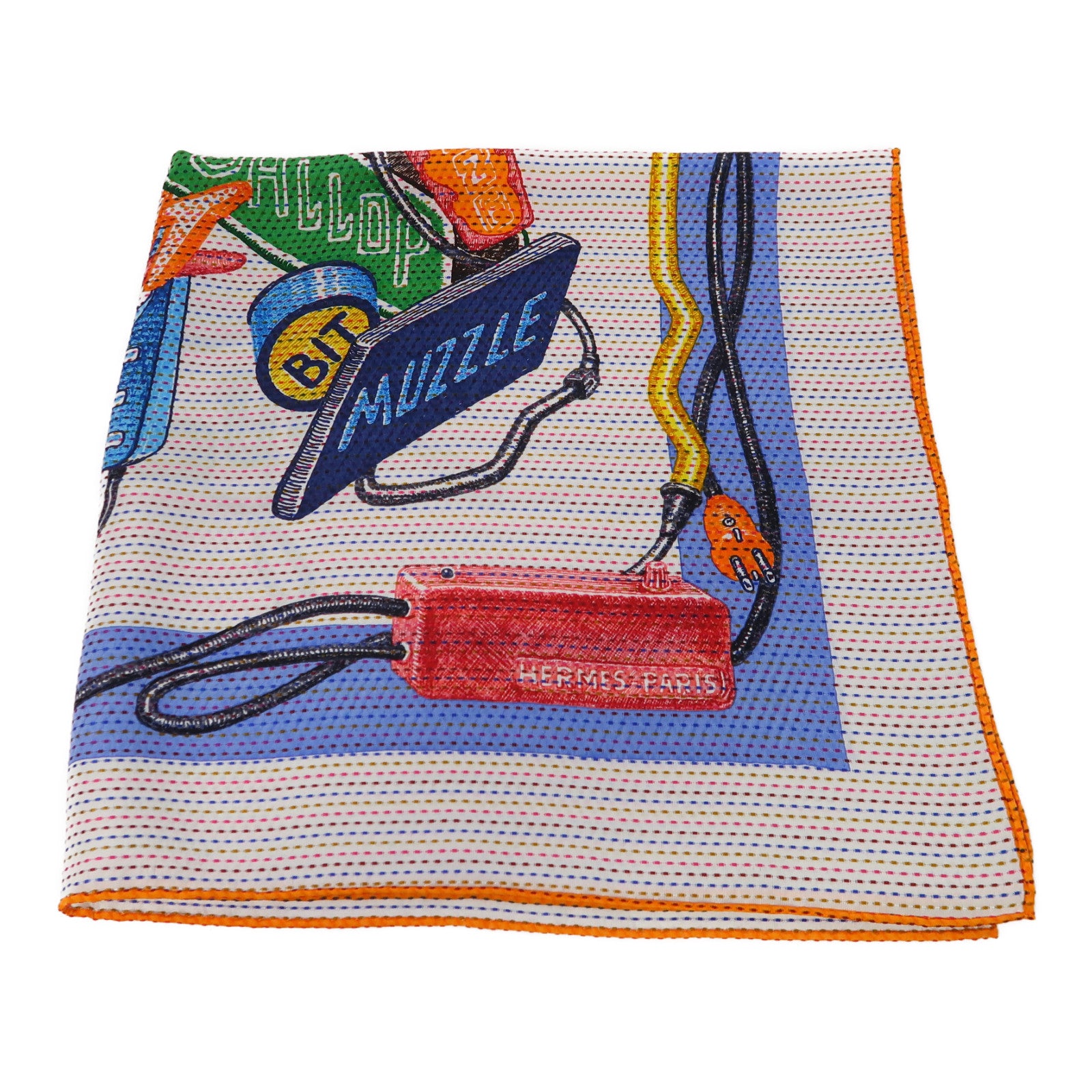 HERMES 絲質Scarf圍巾彩色