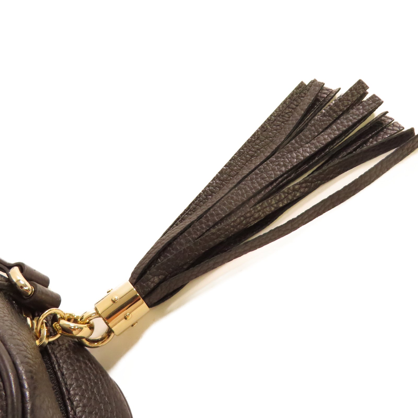 GUCCI 牛皮皮革Soho Disco Shoulder Bag金扣肩背袋黑色