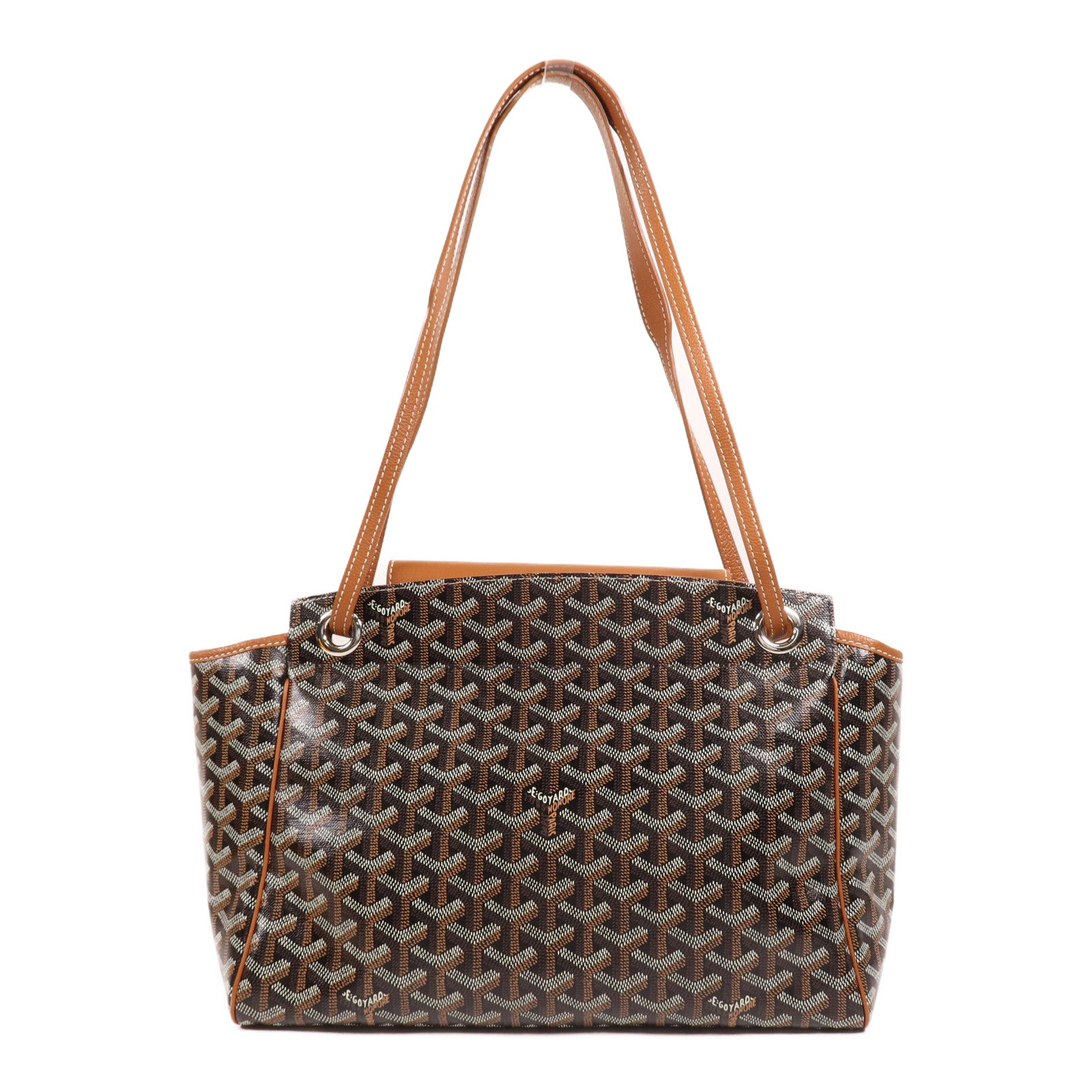 GOYARD 【激減優惠】塗層帆布Rouette PM銀扣肩背袋