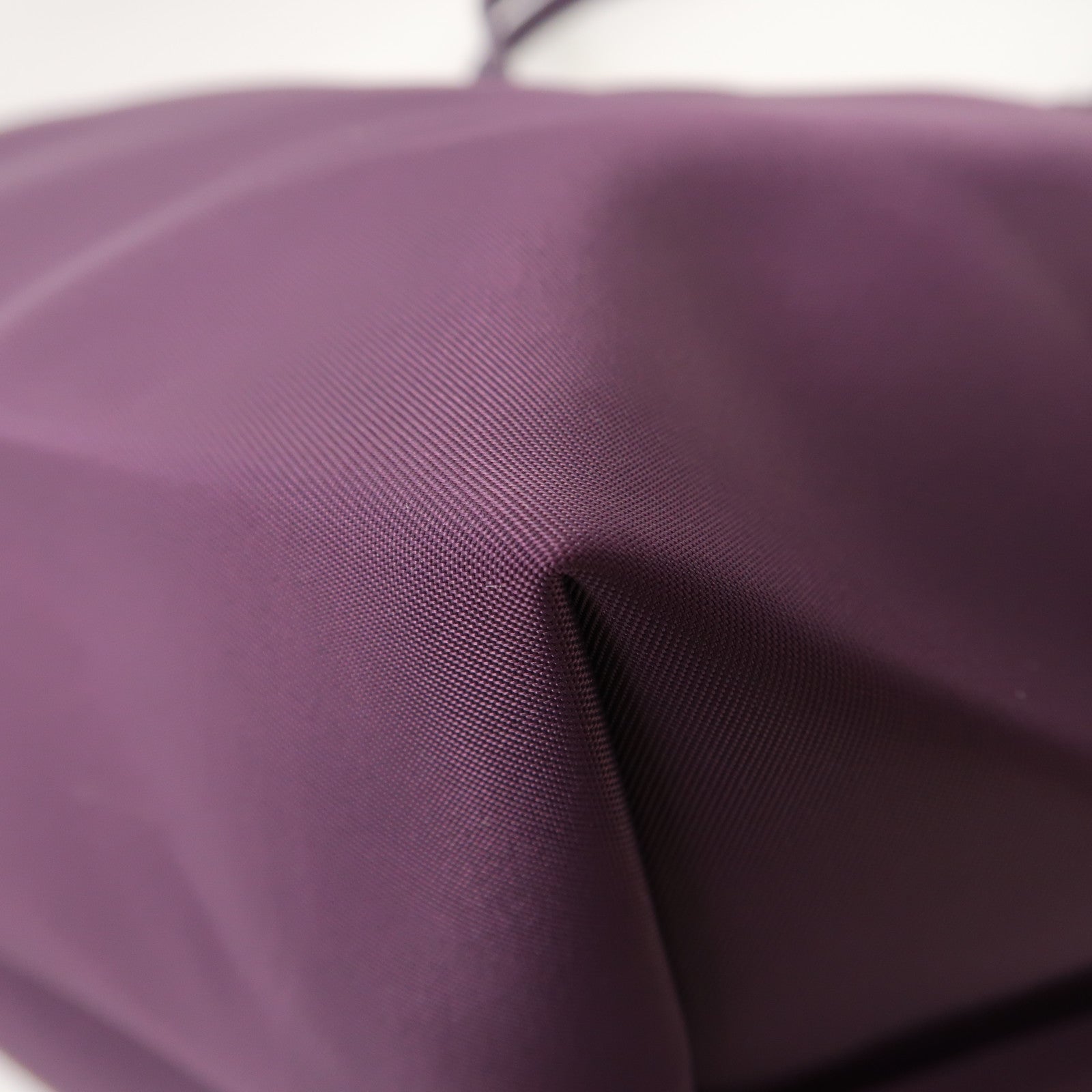 Longchamp 帆布Tote Bag銀扣手挽袋紫色