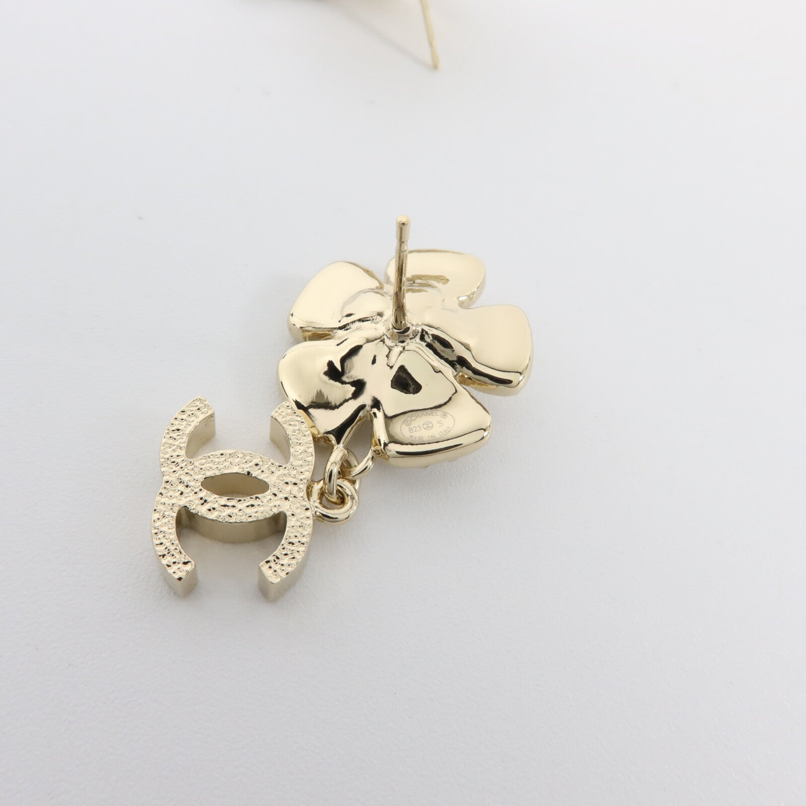 CHANEL 金屬/水晶Pierced Earring耳環