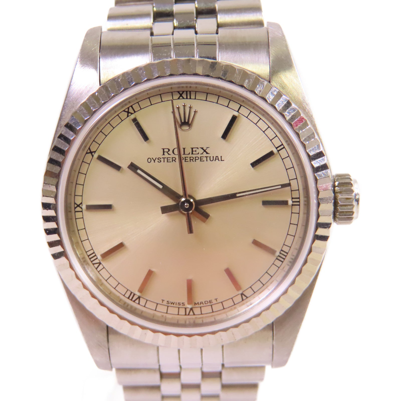 ROLEX Oyster Perpetual Watch不鏽鋼自動機芯手錶貝殼色
