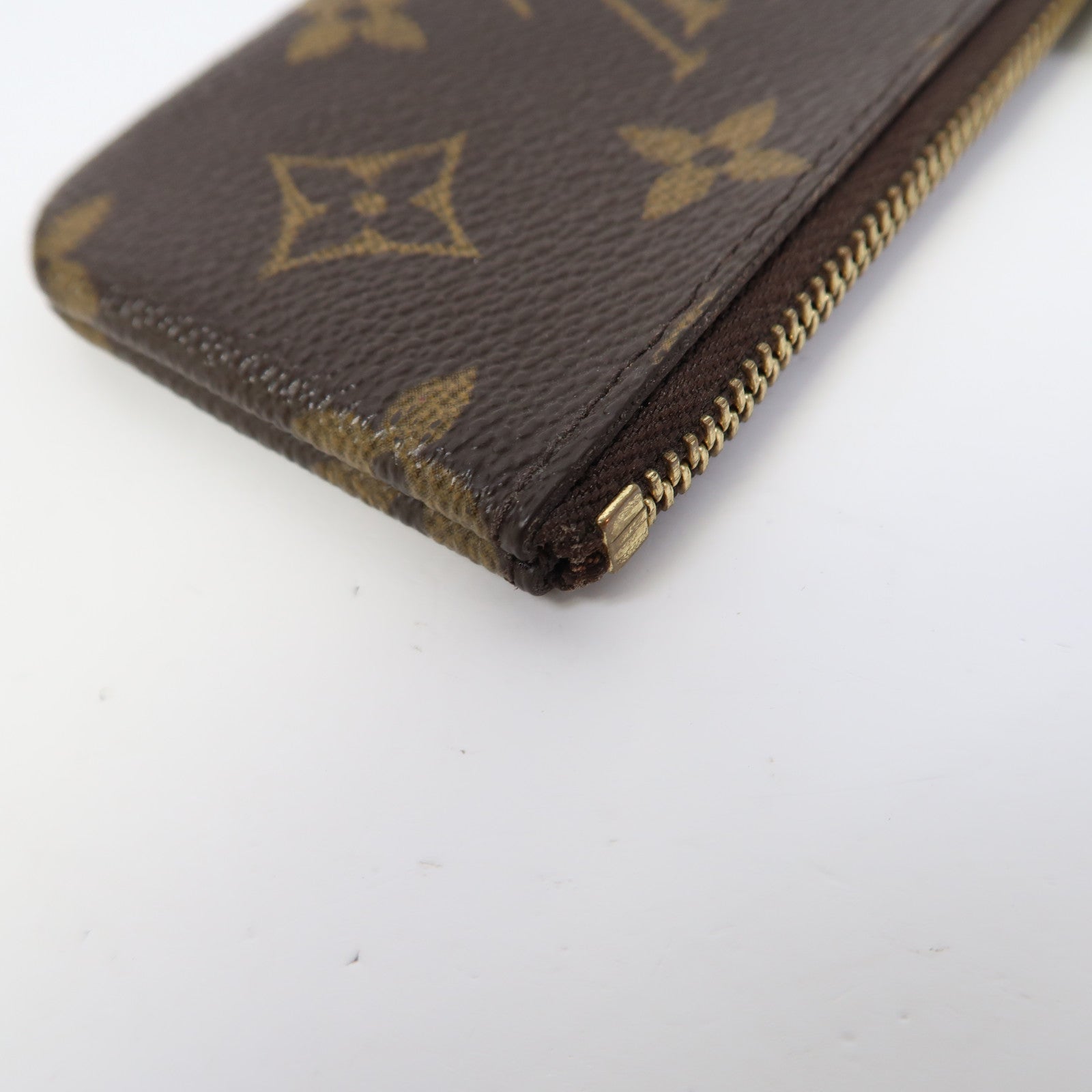 LOUIS VUITTON Monogram Card Case金扣零錢包啡色