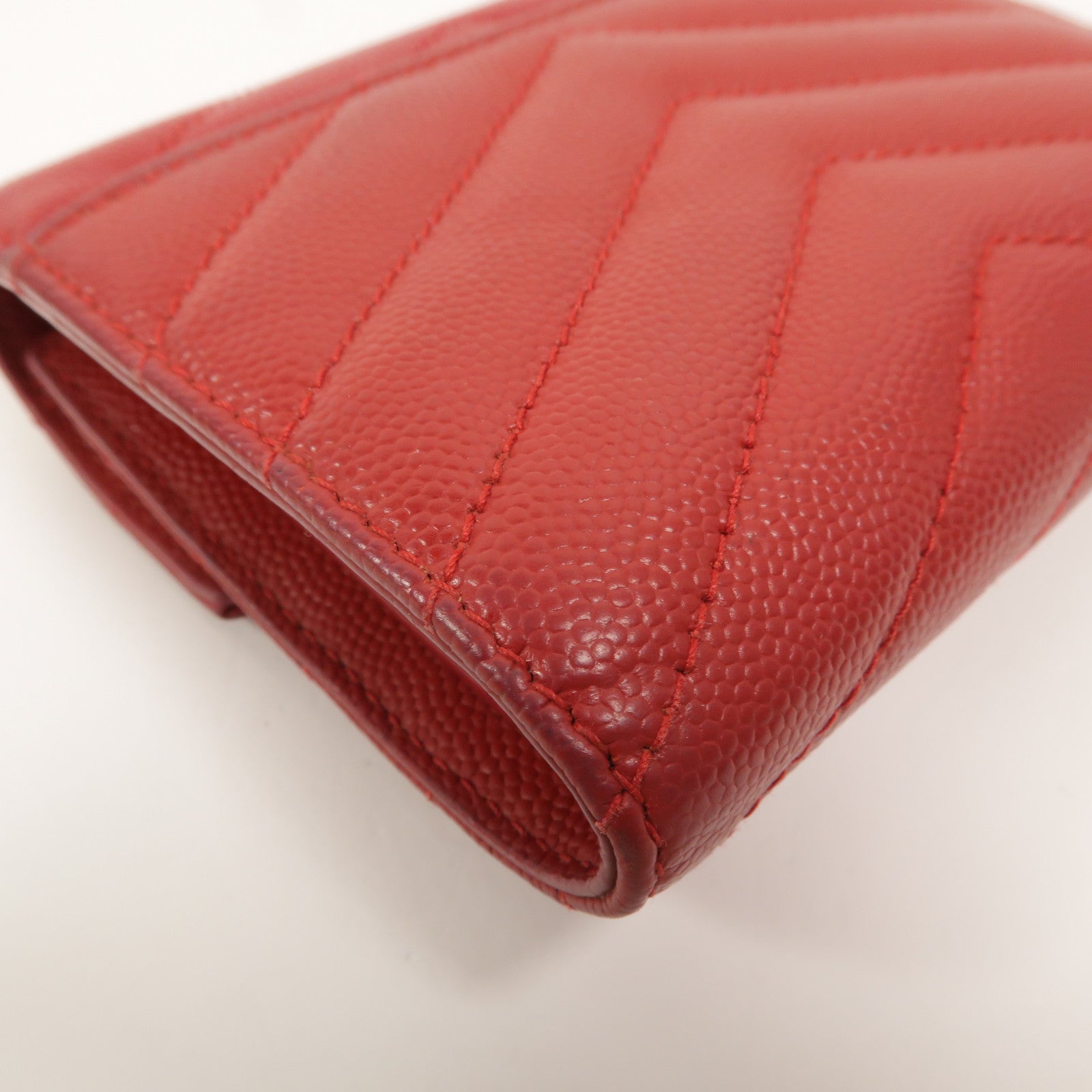 SAINT LAURENT 羊皮皮革Cassandre Compact Tri Fold錢包