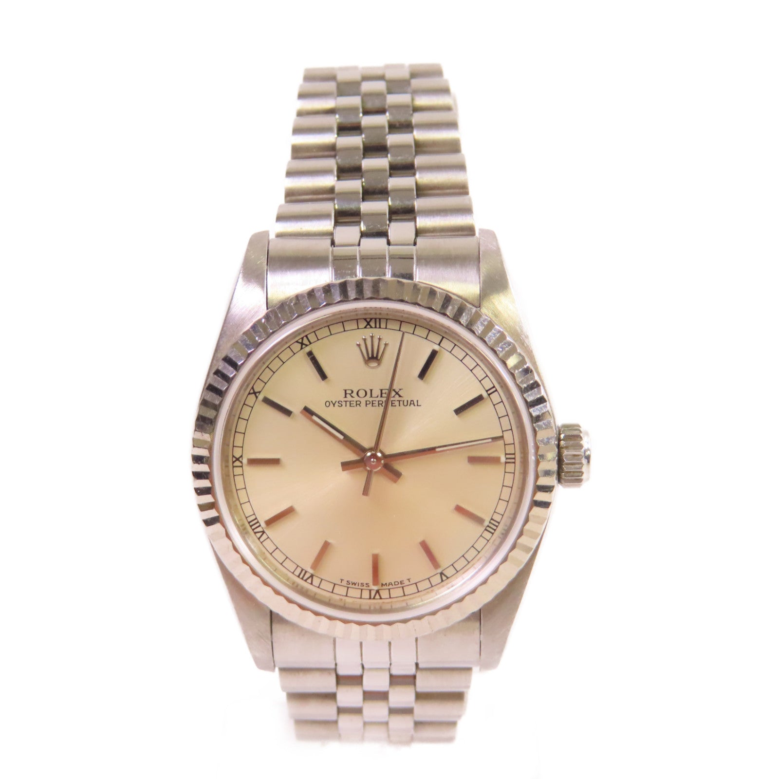 ROLEX Oyster Perpetual Watch不鏽鋼自動機芯手錶貝殼色
