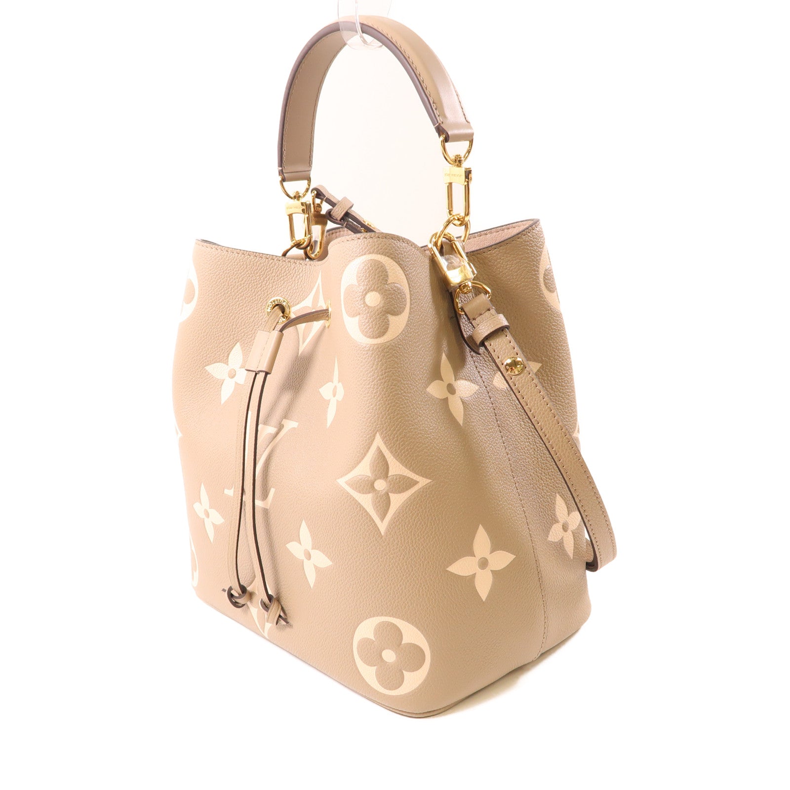 LOUIS VUITTON Monogram Empreinte Neo Noe MM金扣手挽肩背兩用袋