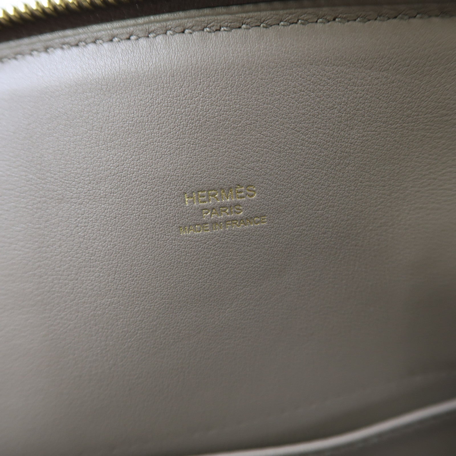 HERMES Evercolor皮革Bolide1923 31金扣手挽肩背兩用袋瀝青灰色