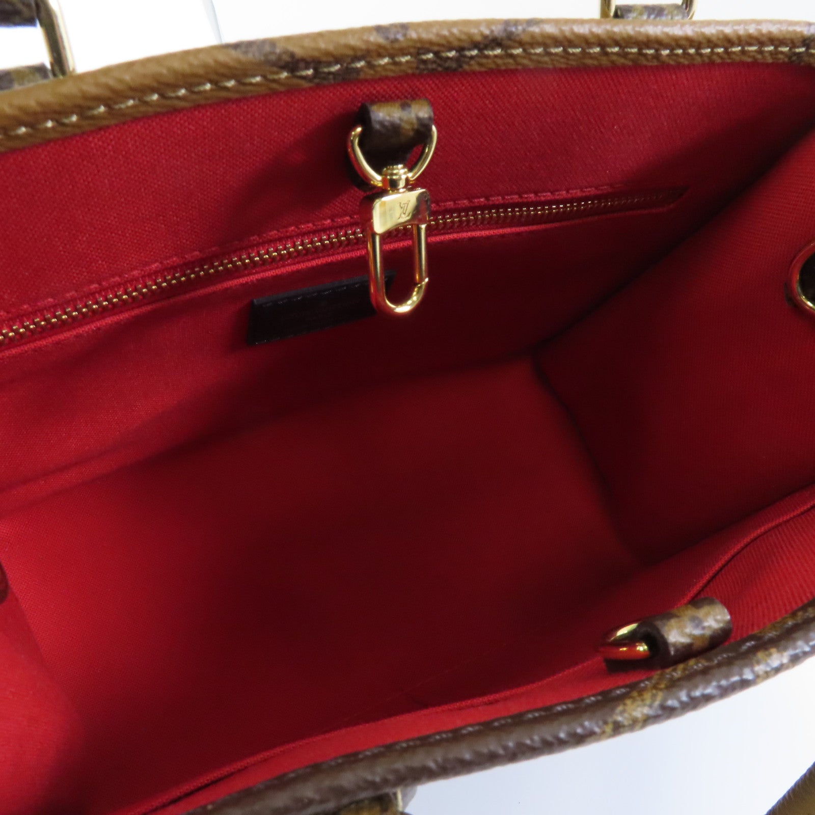 LOUIS VUITTON Monogram Giant Reverse OnTheGo PM金扣手挽肩背兩用袋啡色