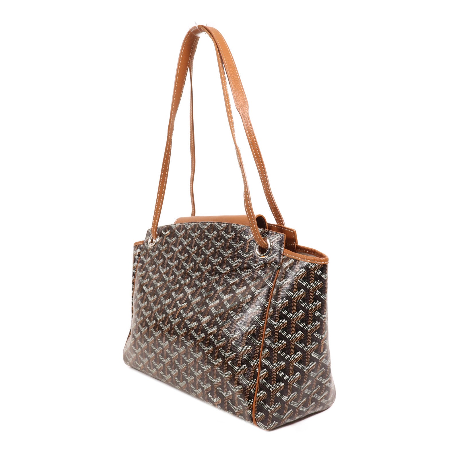 GOYARD 【激減優惠】塗層帆布Rouette PM銀扣肩背袋