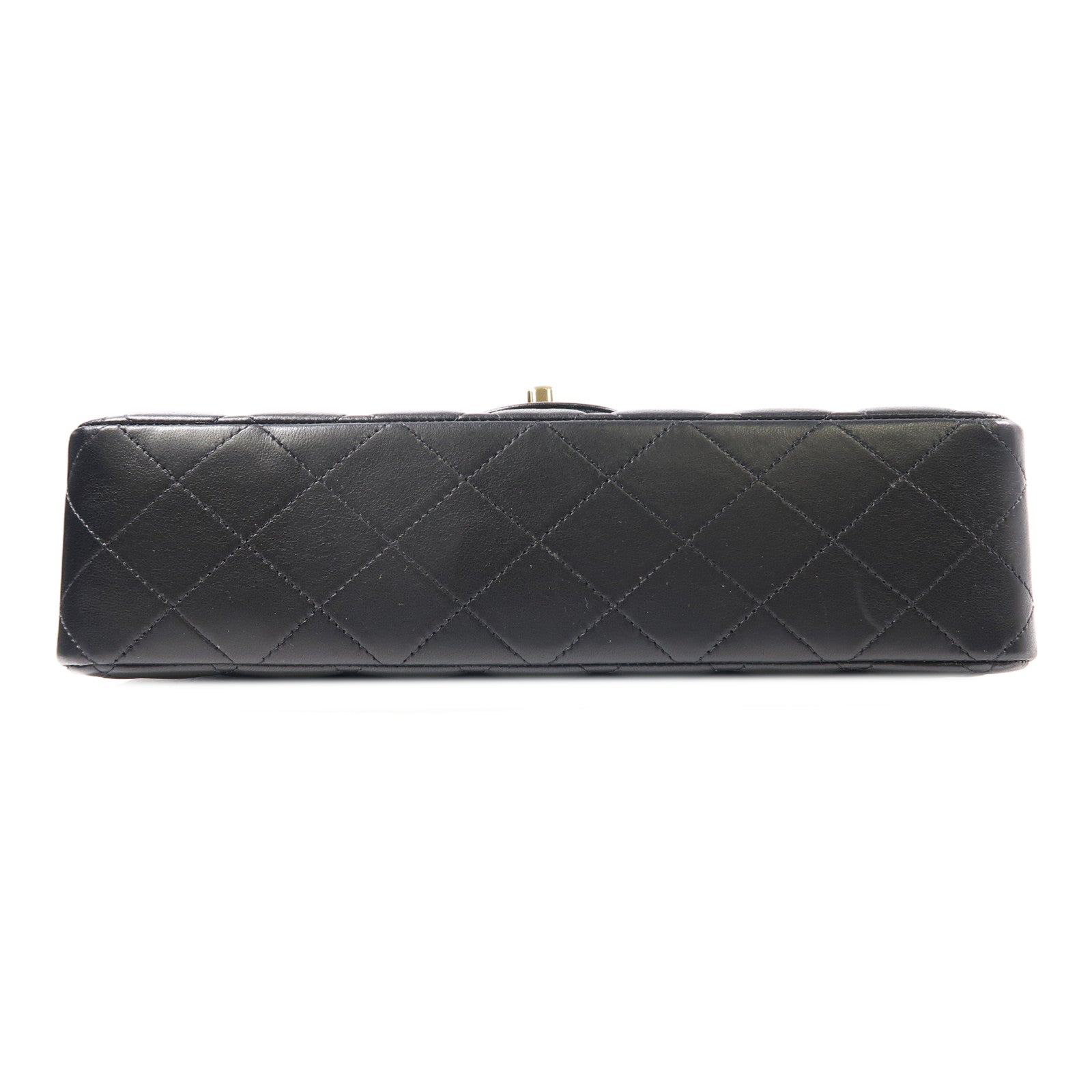 CHANEL 菱格羊皮皮革Classic 25金扣鏈帶肩背袋黑色