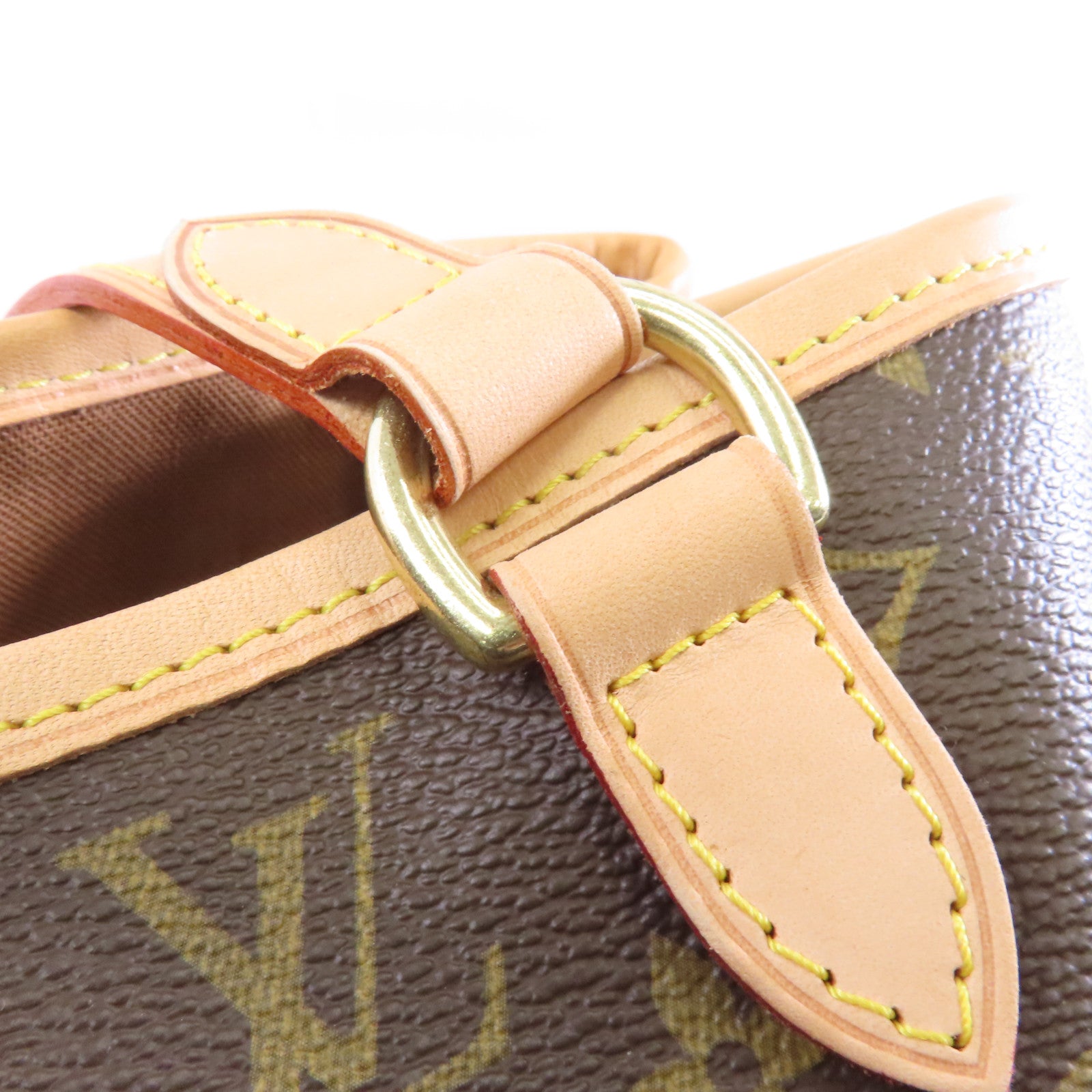 LOUIS VUITTON Monogram Batignolles Vertical金扣手挽袋棕色
