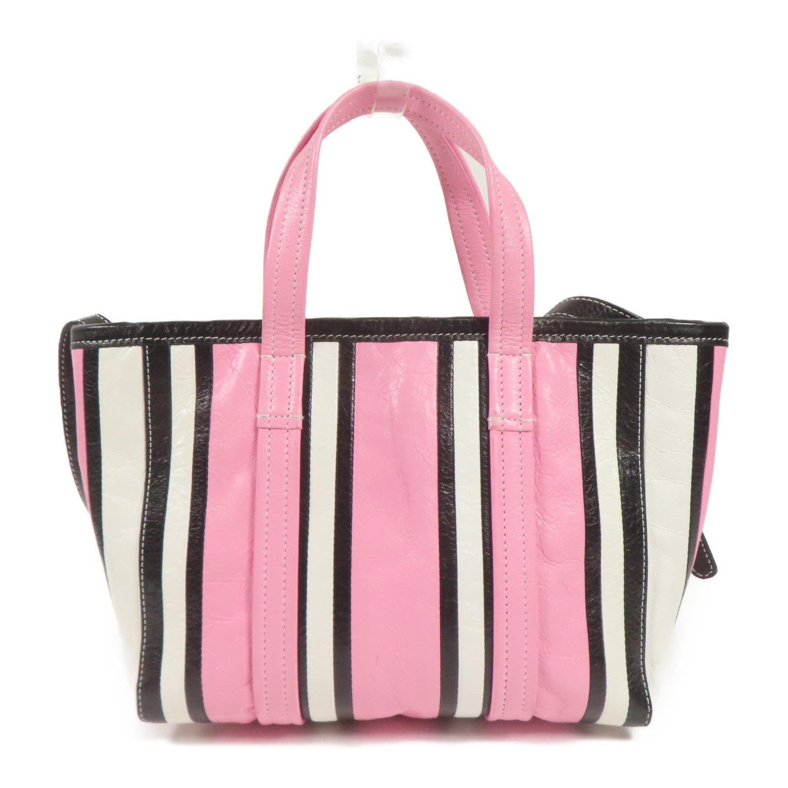 BALENCIAGA Barbes Bag 2way Shoulder Bag Calfskin Leather Pink/White