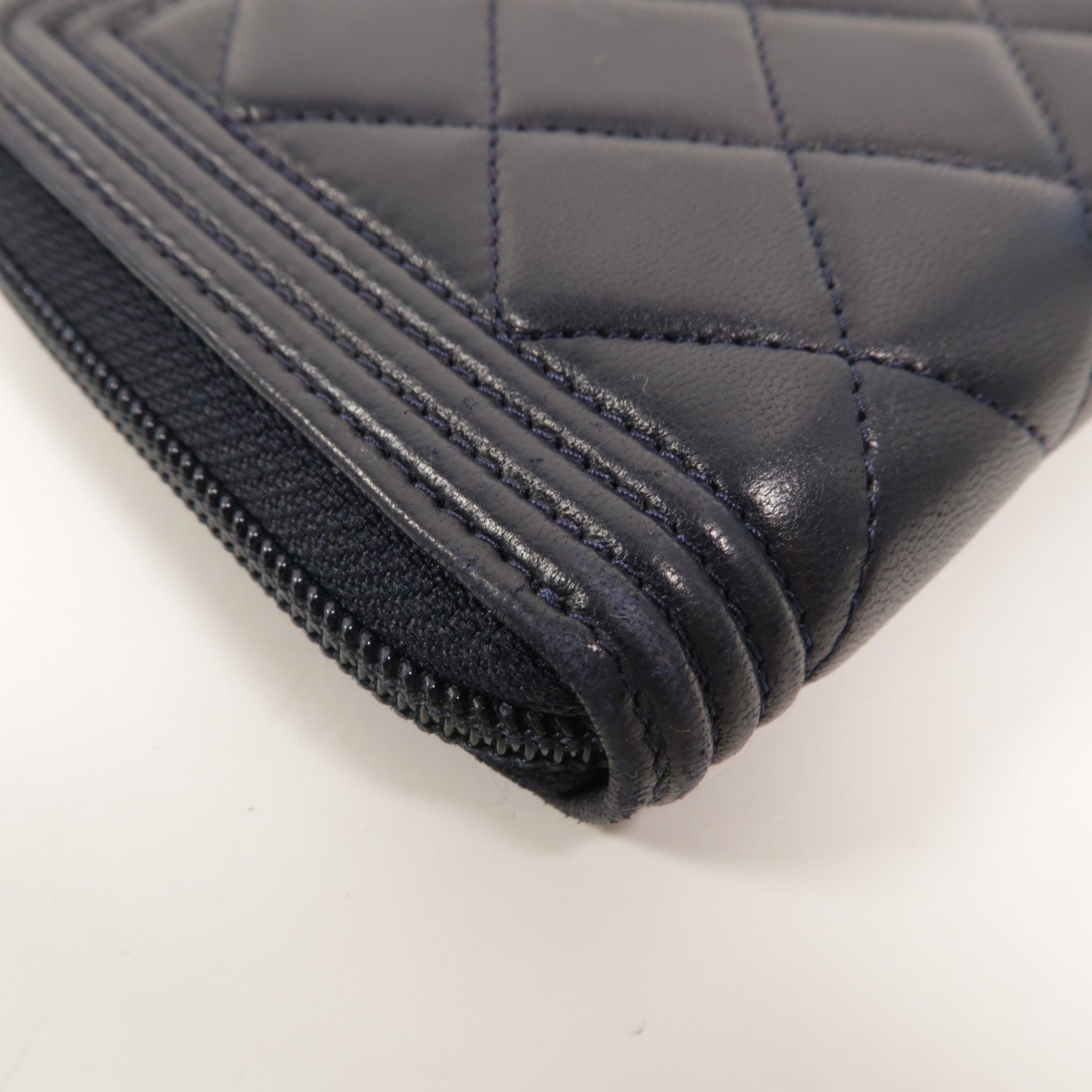 CHANEL 羊皮皮革Boy Long Wallet長錢包