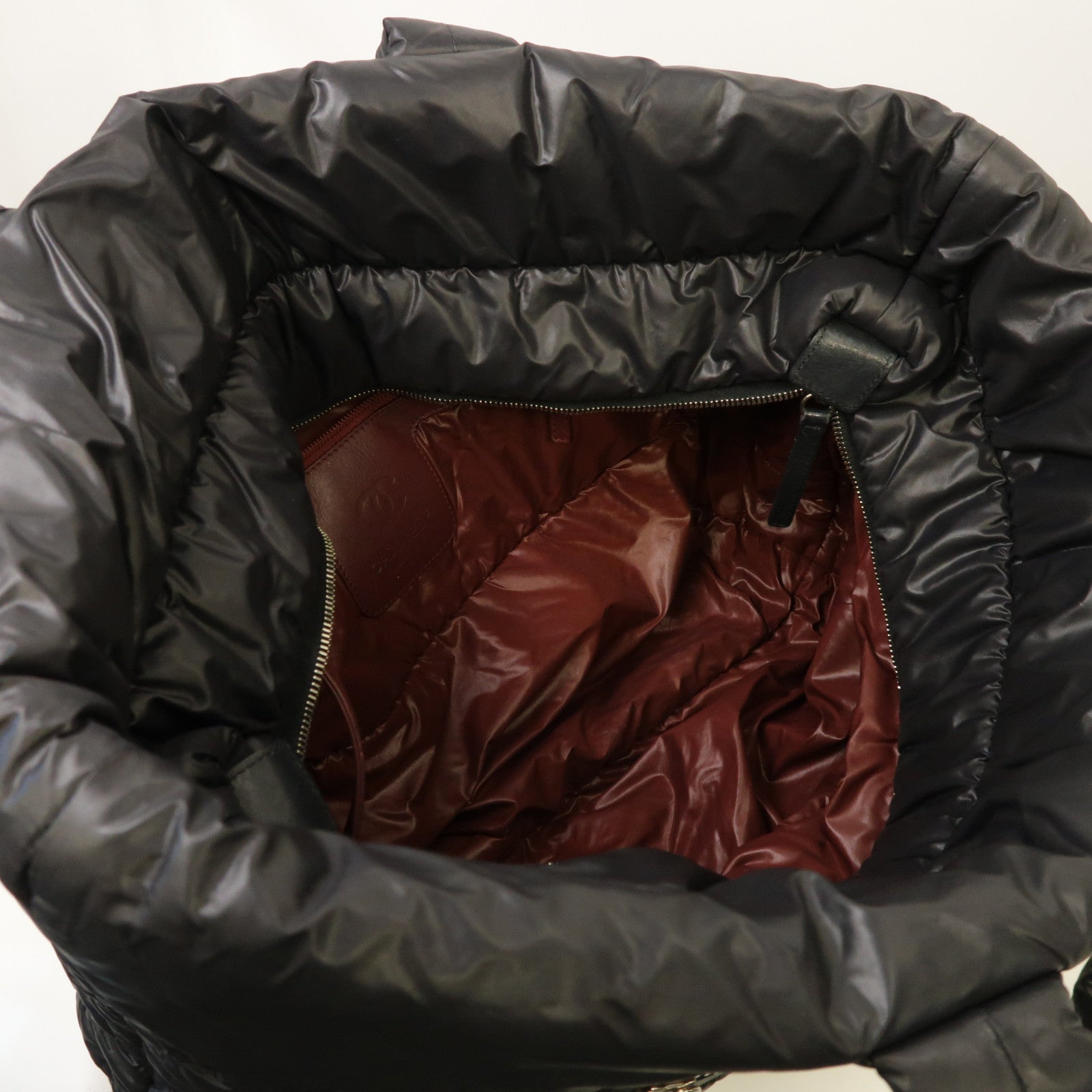 CHANEL 尼龍Coco Cocoon銀扣手挽袋黑色