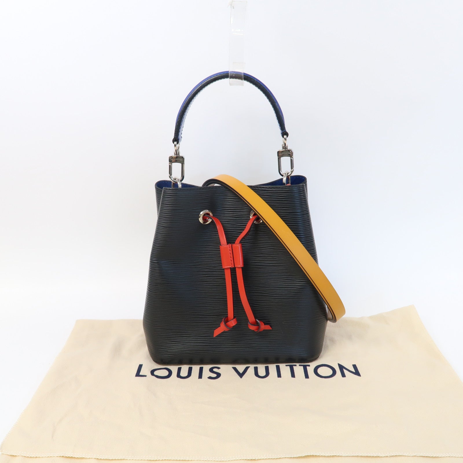 LOUIS VUITTON Epi Neo Noe BB銀扣手挽肩背兩用袋黑色