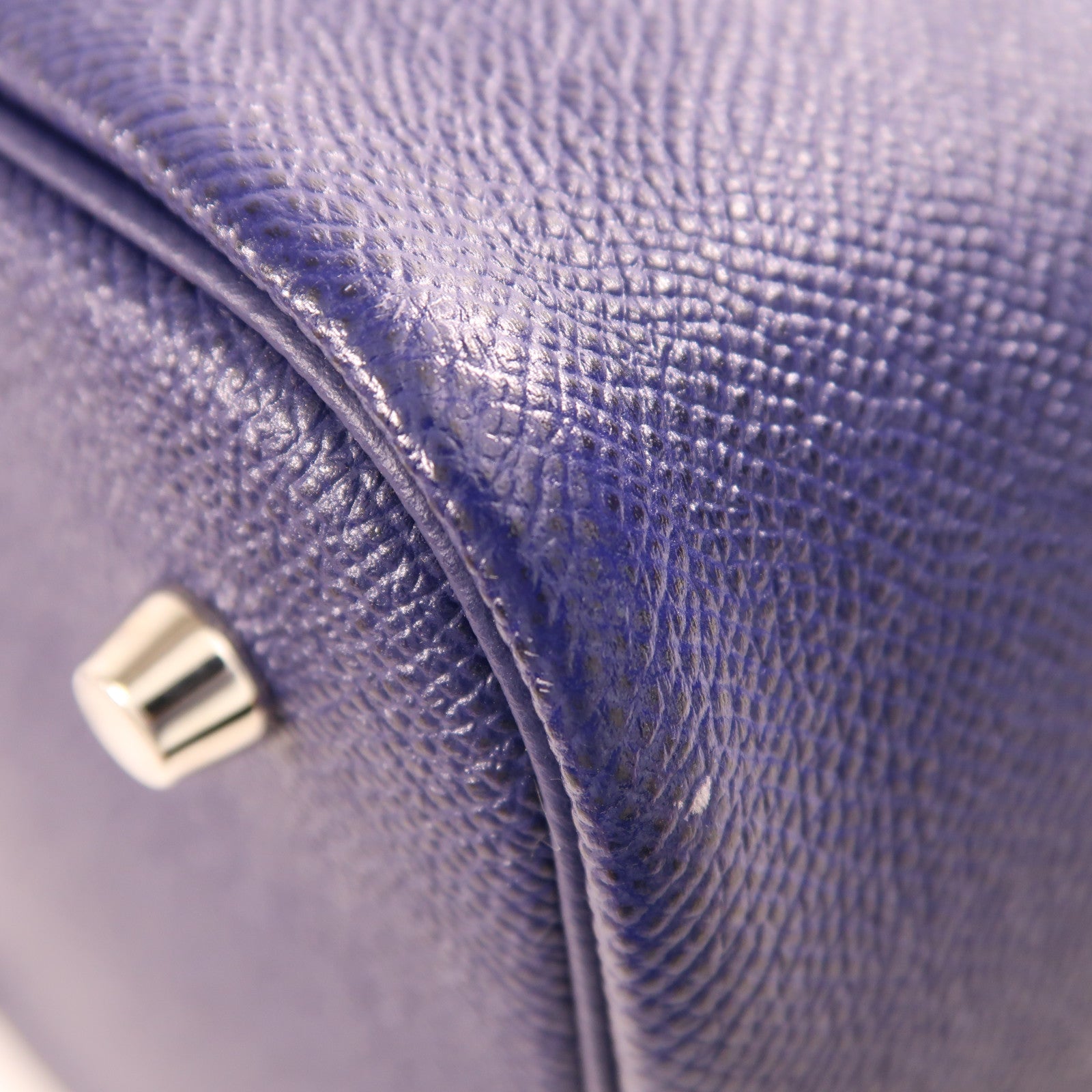 HERMES Epsom皮革Picotin MM銀扣手挽袋Bleu Encre