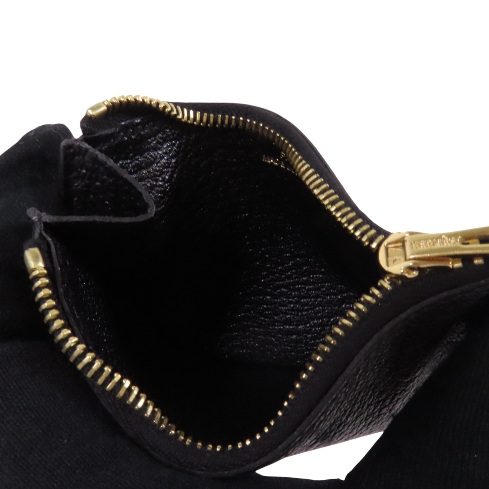 HERMES Chevre皮革Roulis Slim金扣短錢包