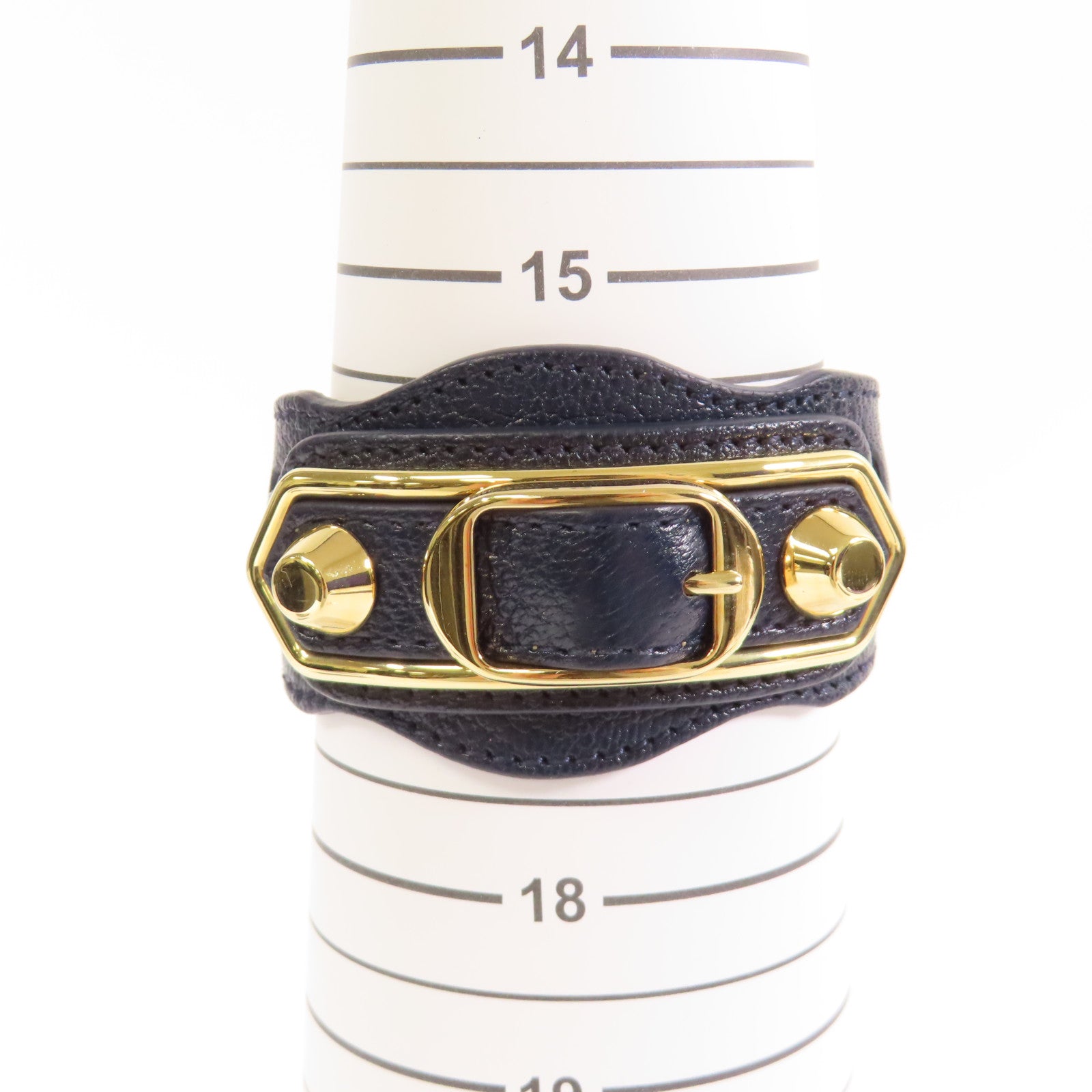 BALENCIAGA 牛皮皮革Bracelet/Bangle金扣深藍色
