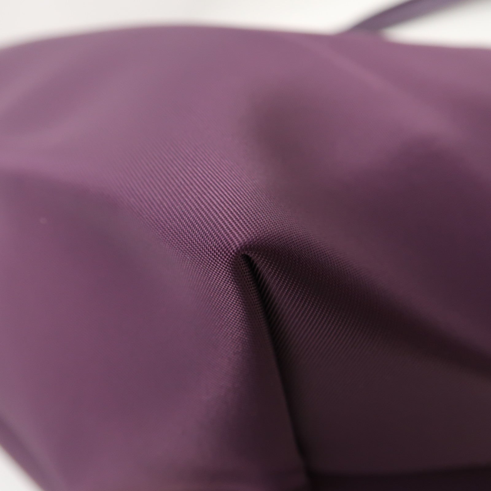 Longchamp 帆布Tote Bag銀扣手挽袋紫色