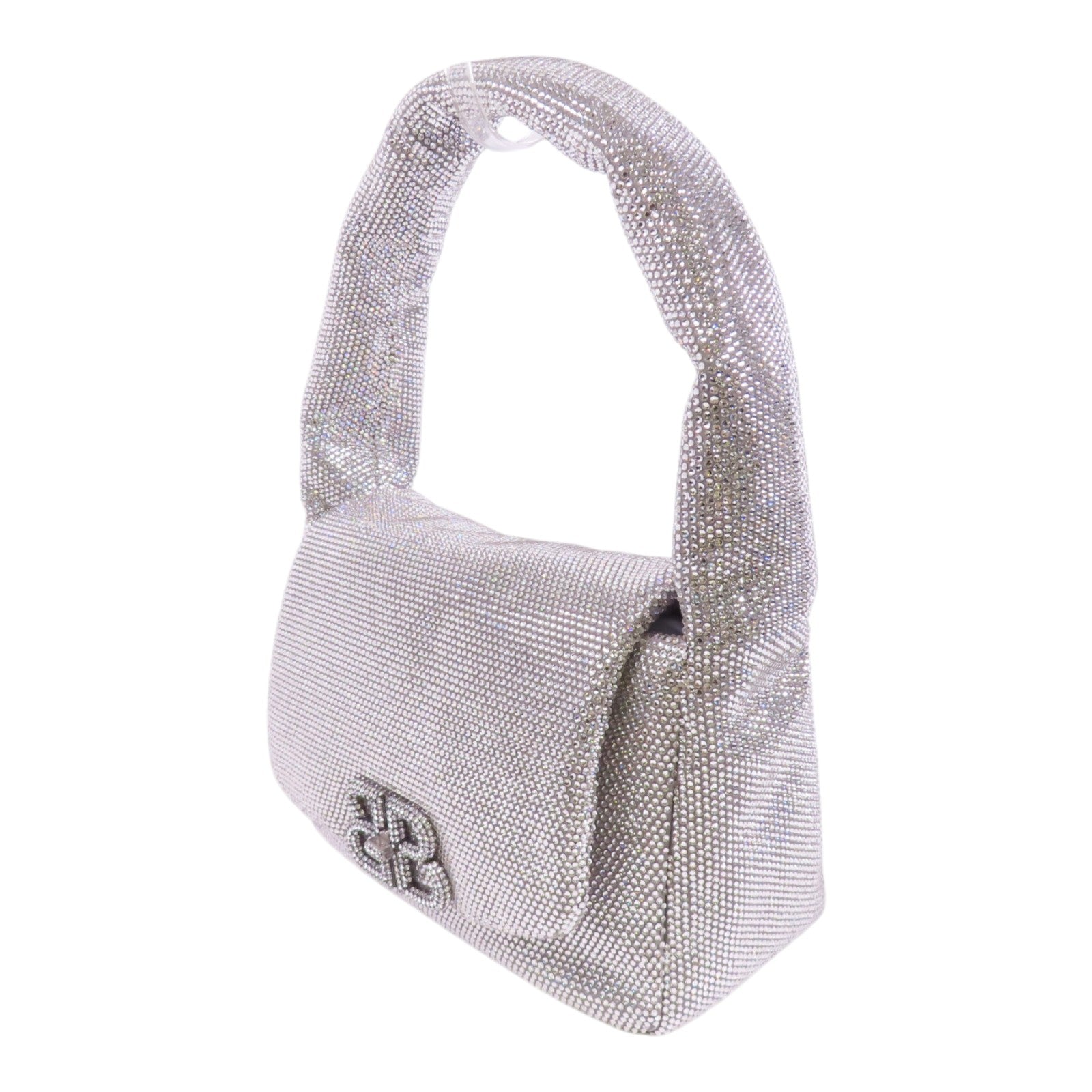 BALENCIAGA 水鑽Monaco Small Bag銀扣肩背袋