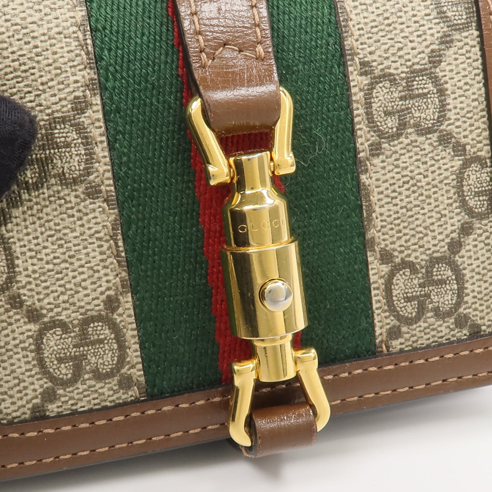 GUCCI 塗層帆布Jackie 1961 Card Case Wallet錢包