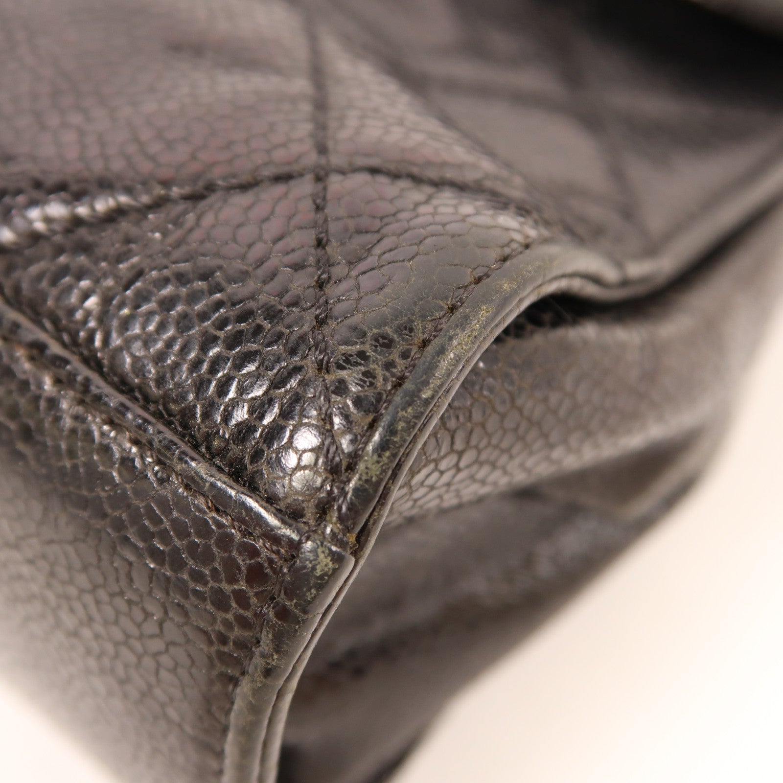 CHANEL 牛皮皮革Chain Shoulder Bag銀扣鏈帶肩背袋