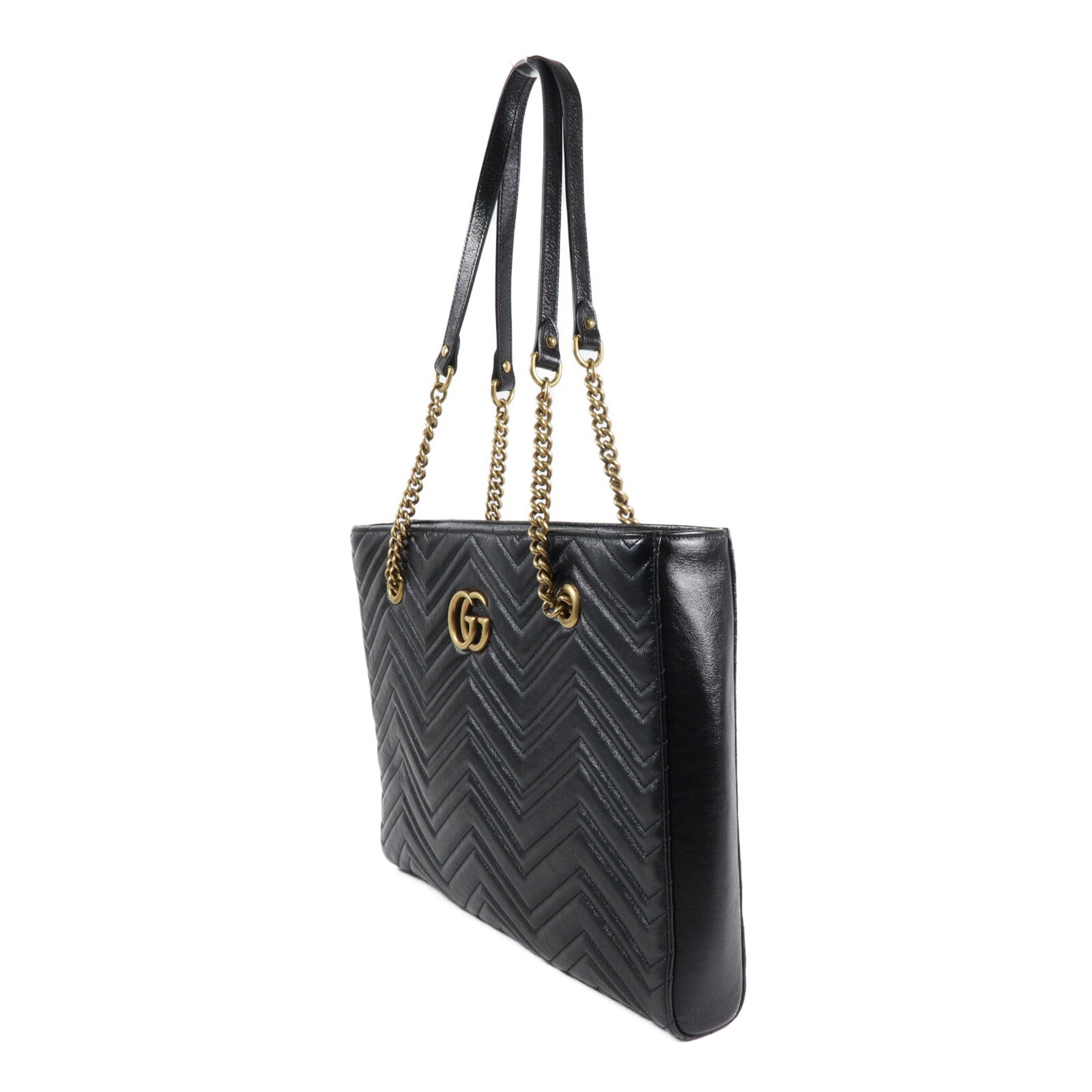 GUCCI 牛皮皮革GG Marmont Chain Tote肩背袋/手挽袋