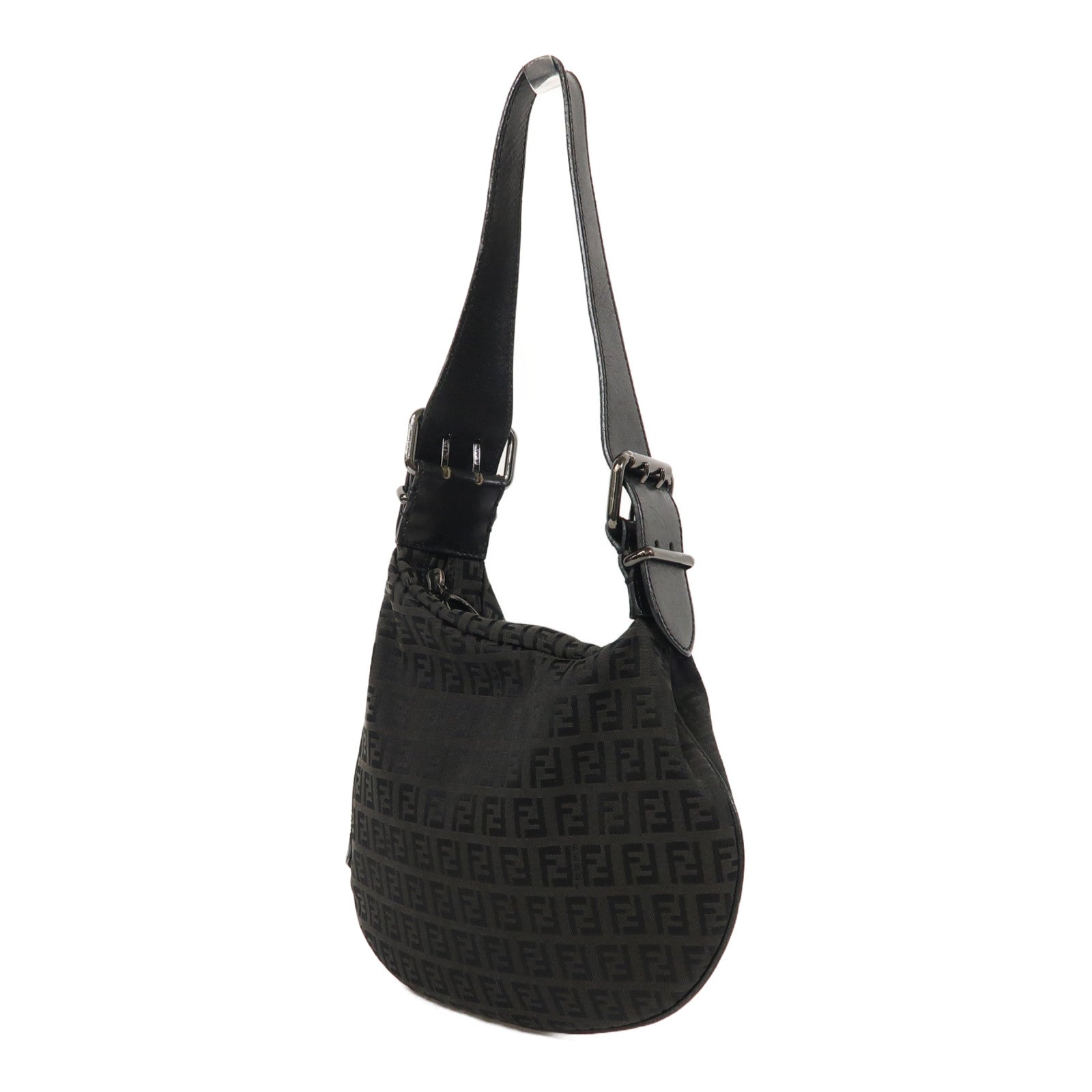 FENDI 帆布Shoulder Bag肩背袋黑色