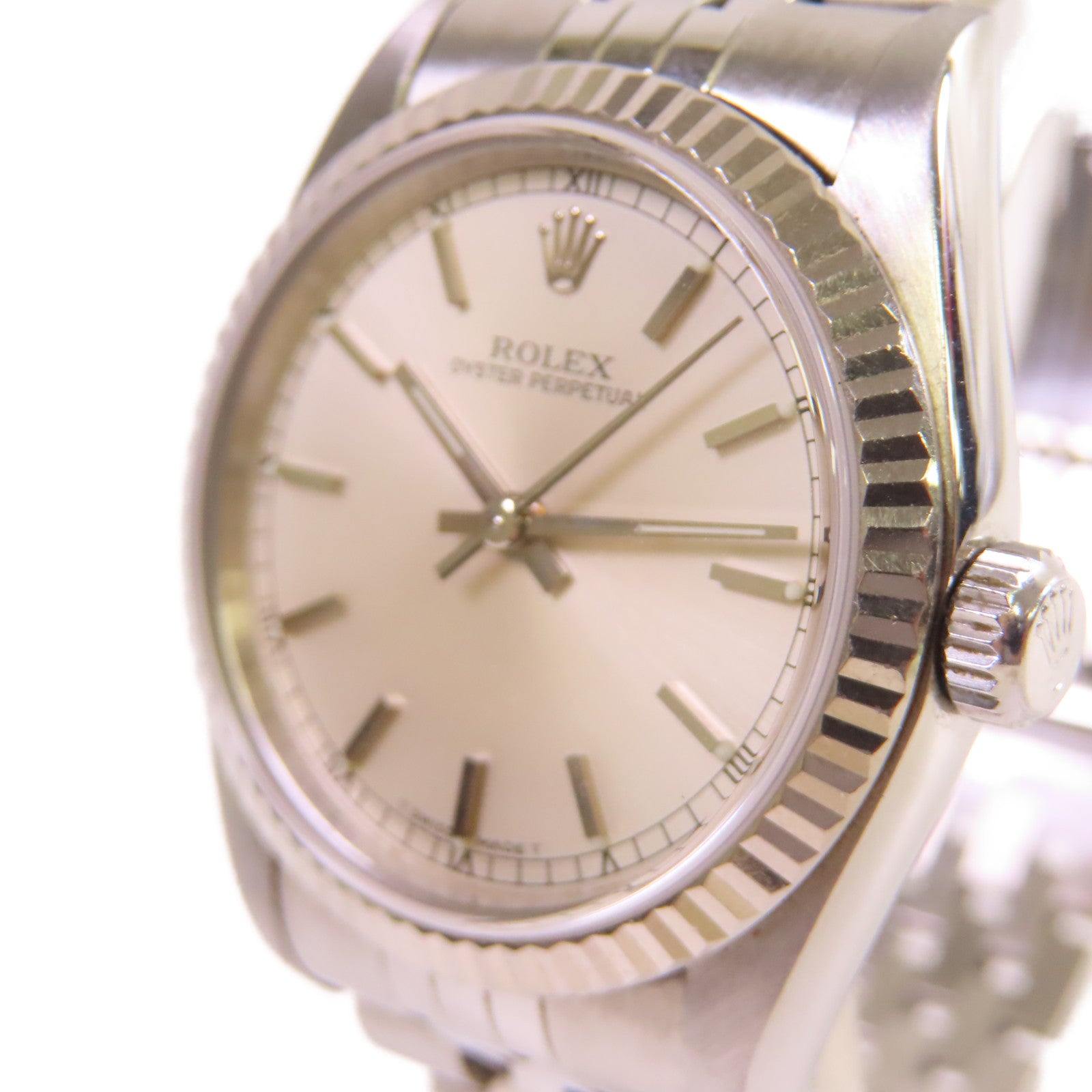 ROLEX Oyster Perpetual Watch不鏽鋼自動機芯手錶貝殼色