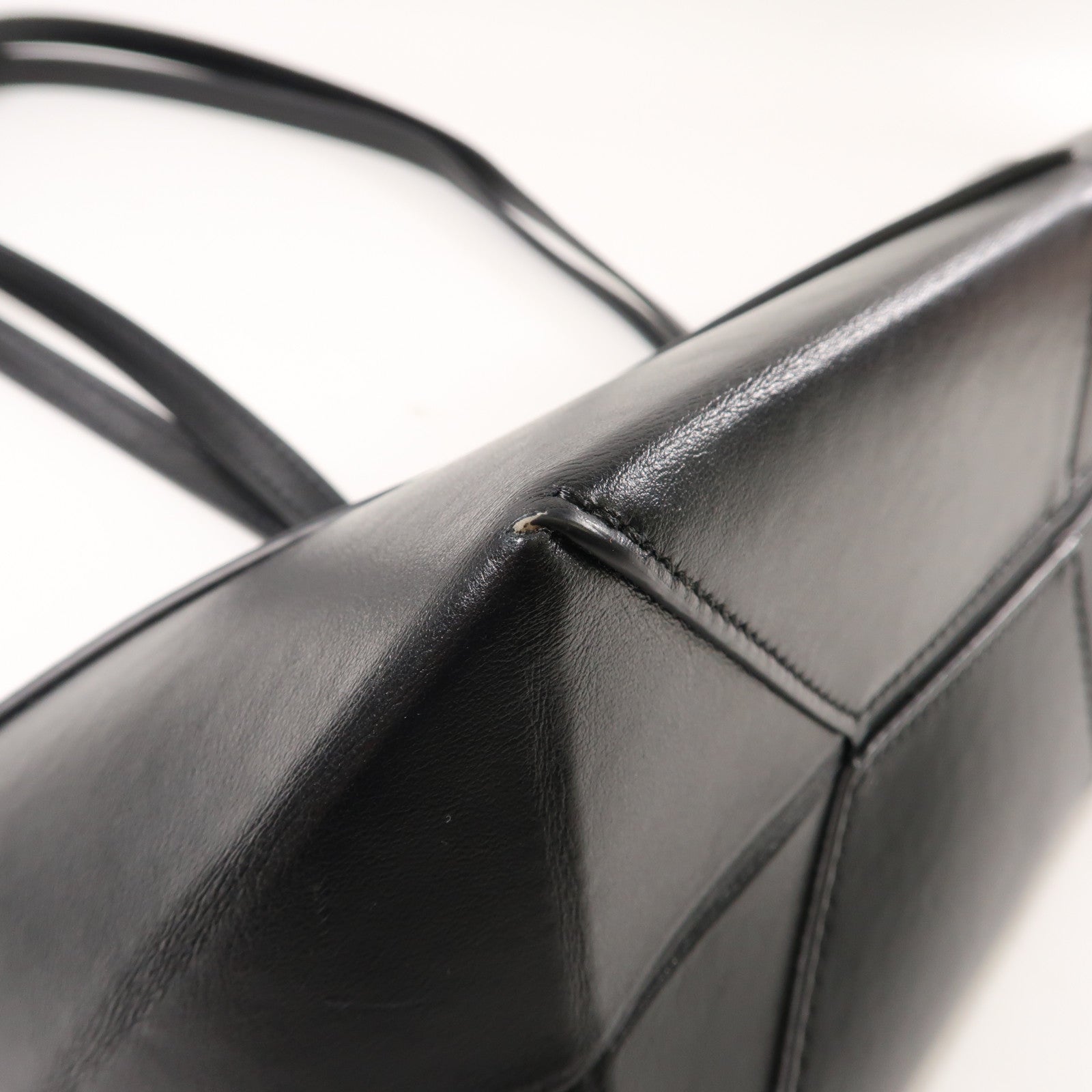 LOEWE 牛皮皮革Cropped Puzzle Fold Bag金扣肩背袋黑色