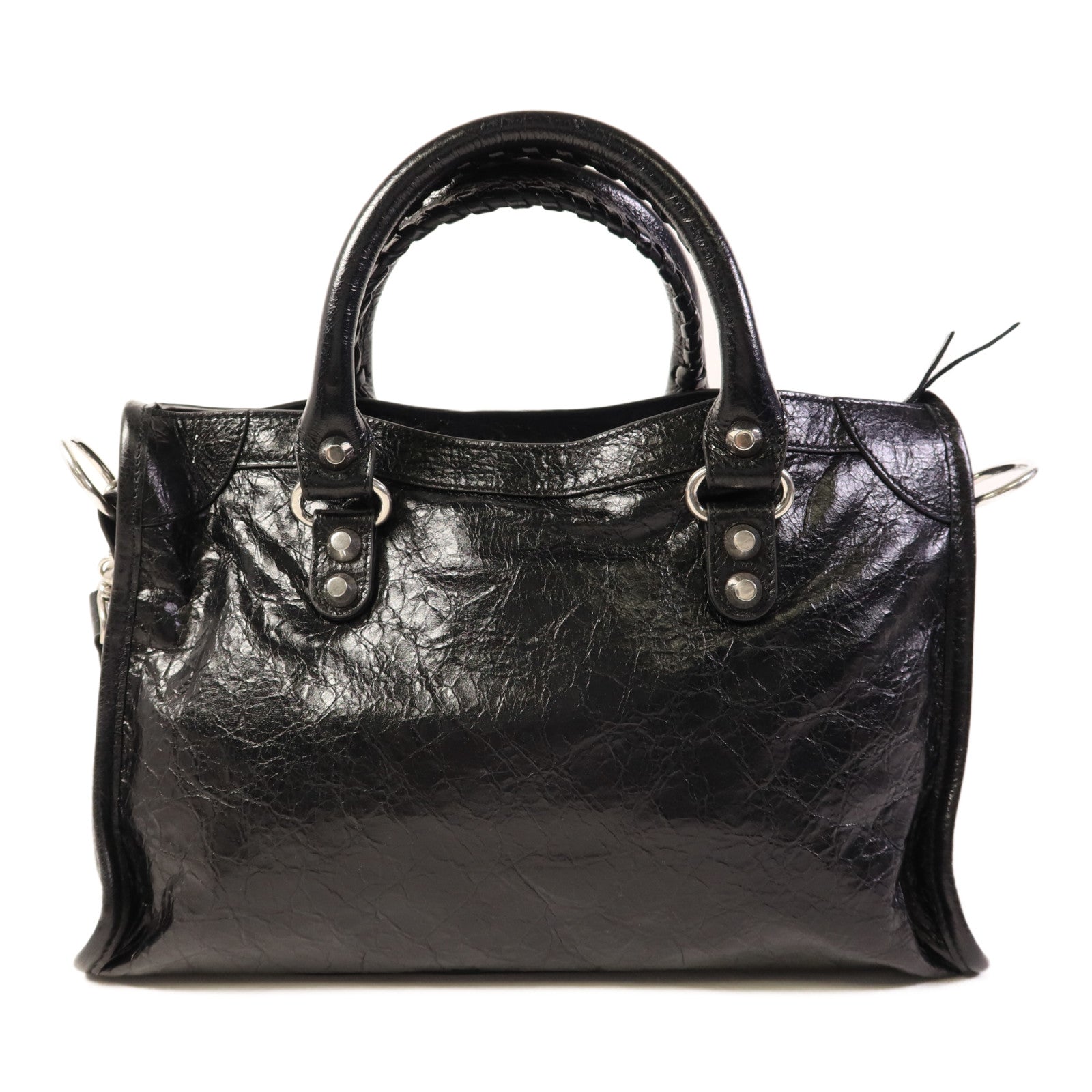 BALENCIAGA 羊皮皮革Le City Small Bag銀扣手挽肩背兩用袋