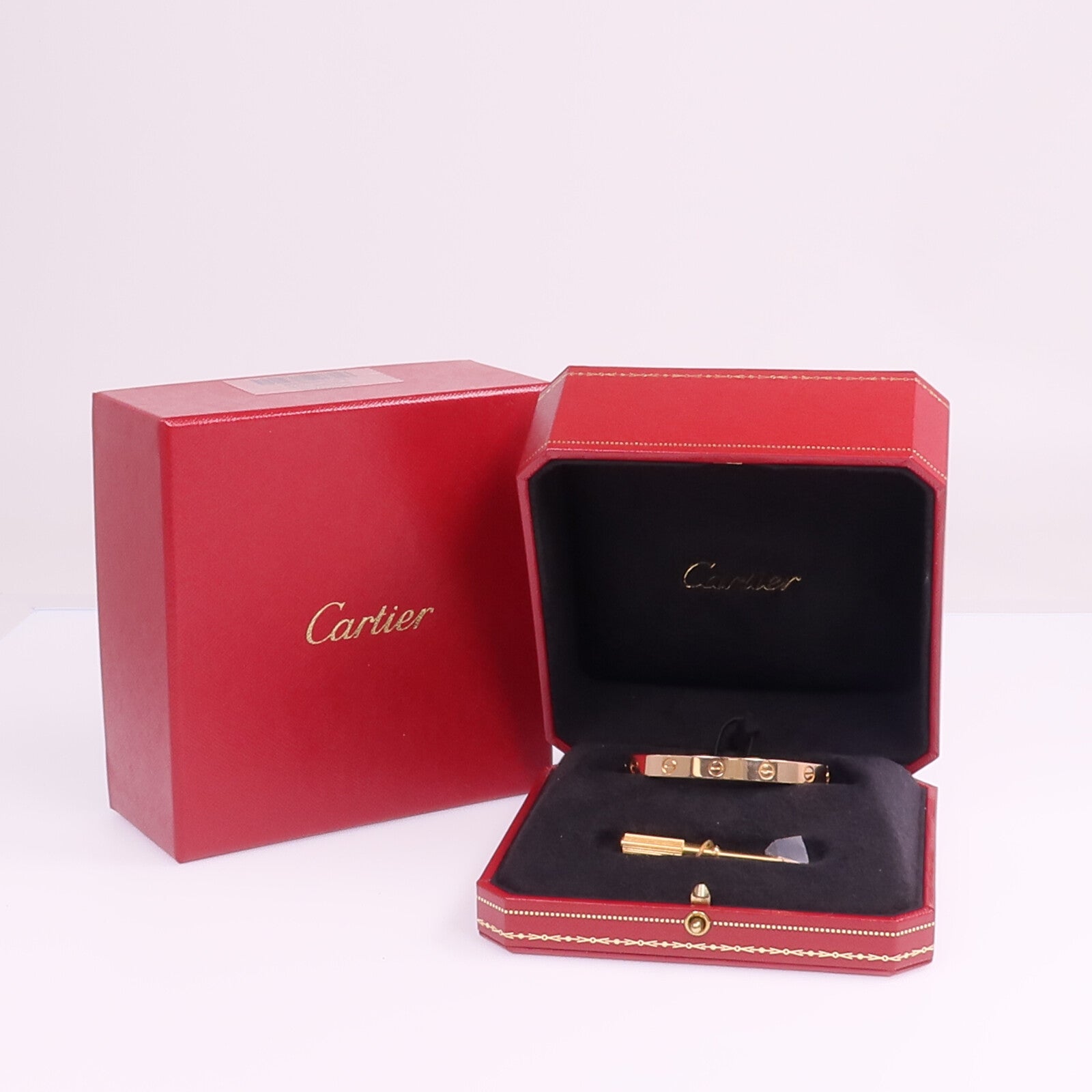 CARTIER 18K玫瑰金Love Bracelet手鐲Cartier#16