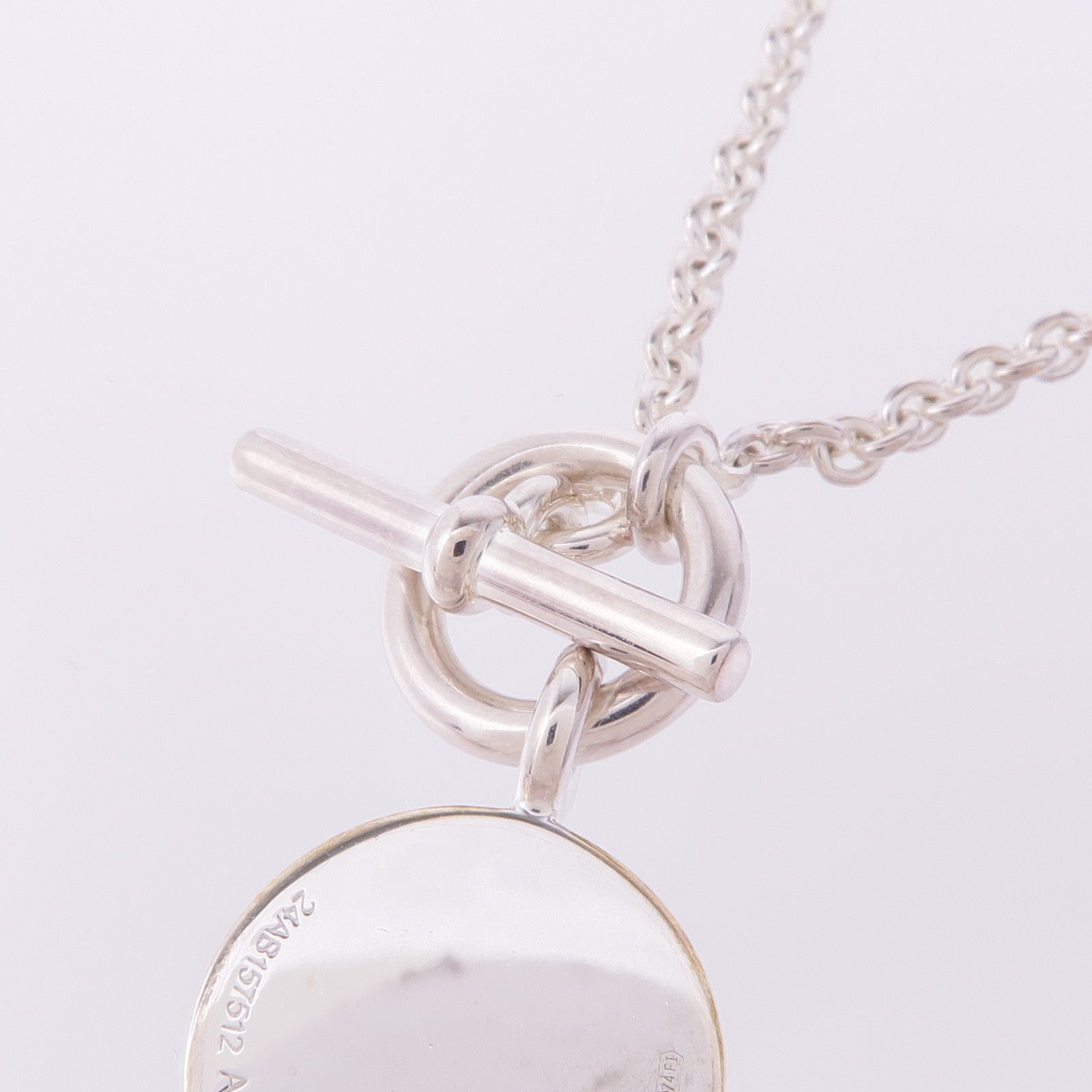 HERMES 925純銀Amulettes Hermès Ex-Libris Pendant項鍊