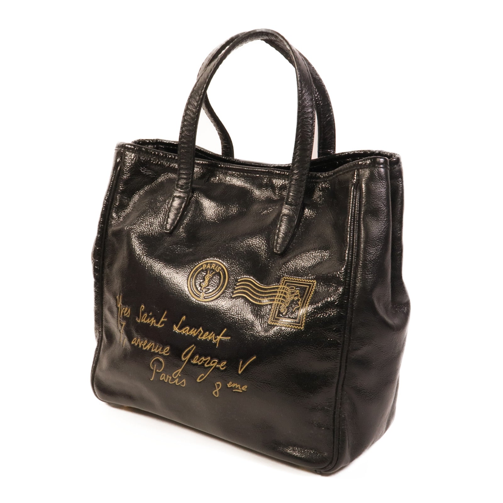 YVES SAINT LAURENT 漆皮皮革Tote Bag手挽袋