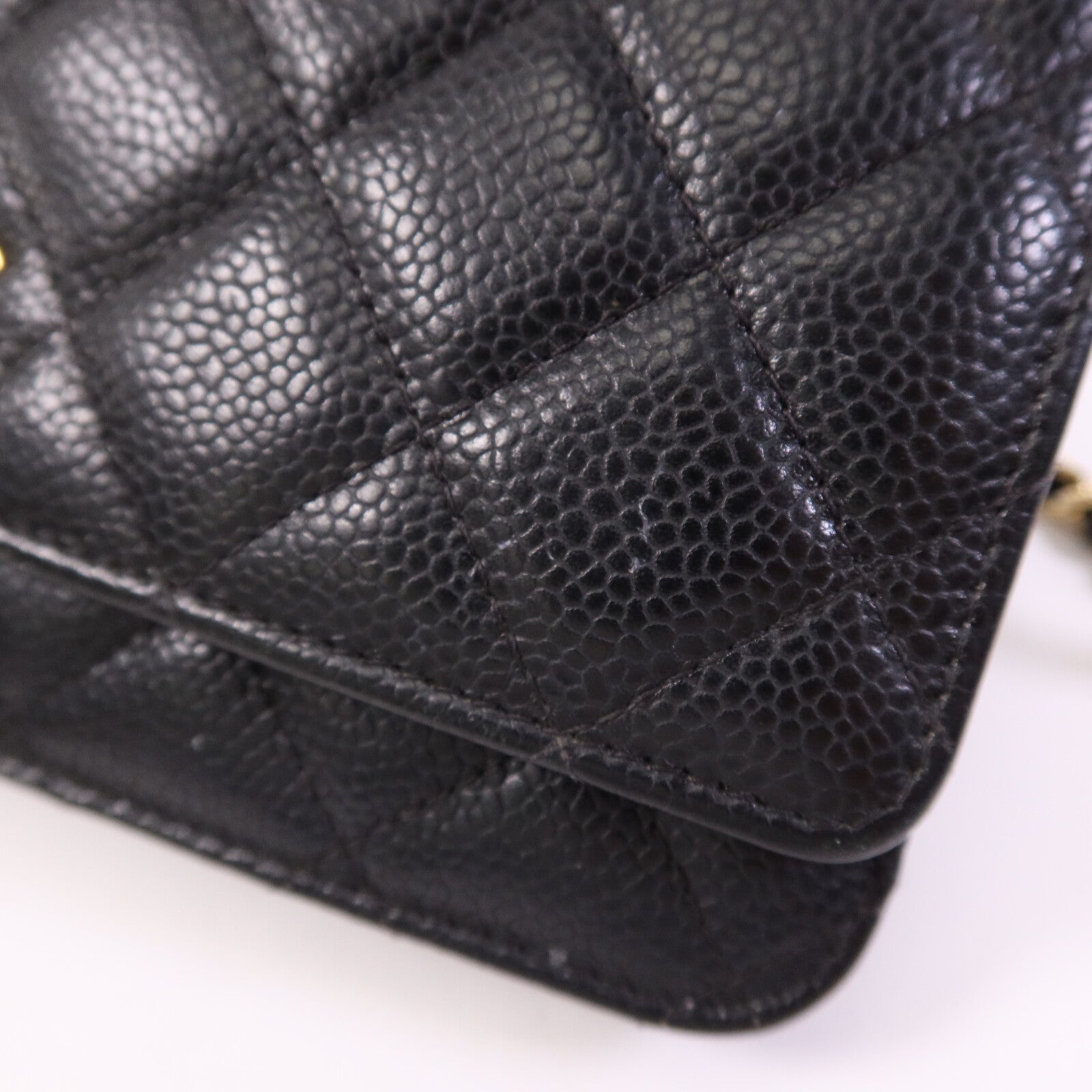 CHANEL 牛皮皮革WOC Wallet On Chain金扣鏈帶肩背袋