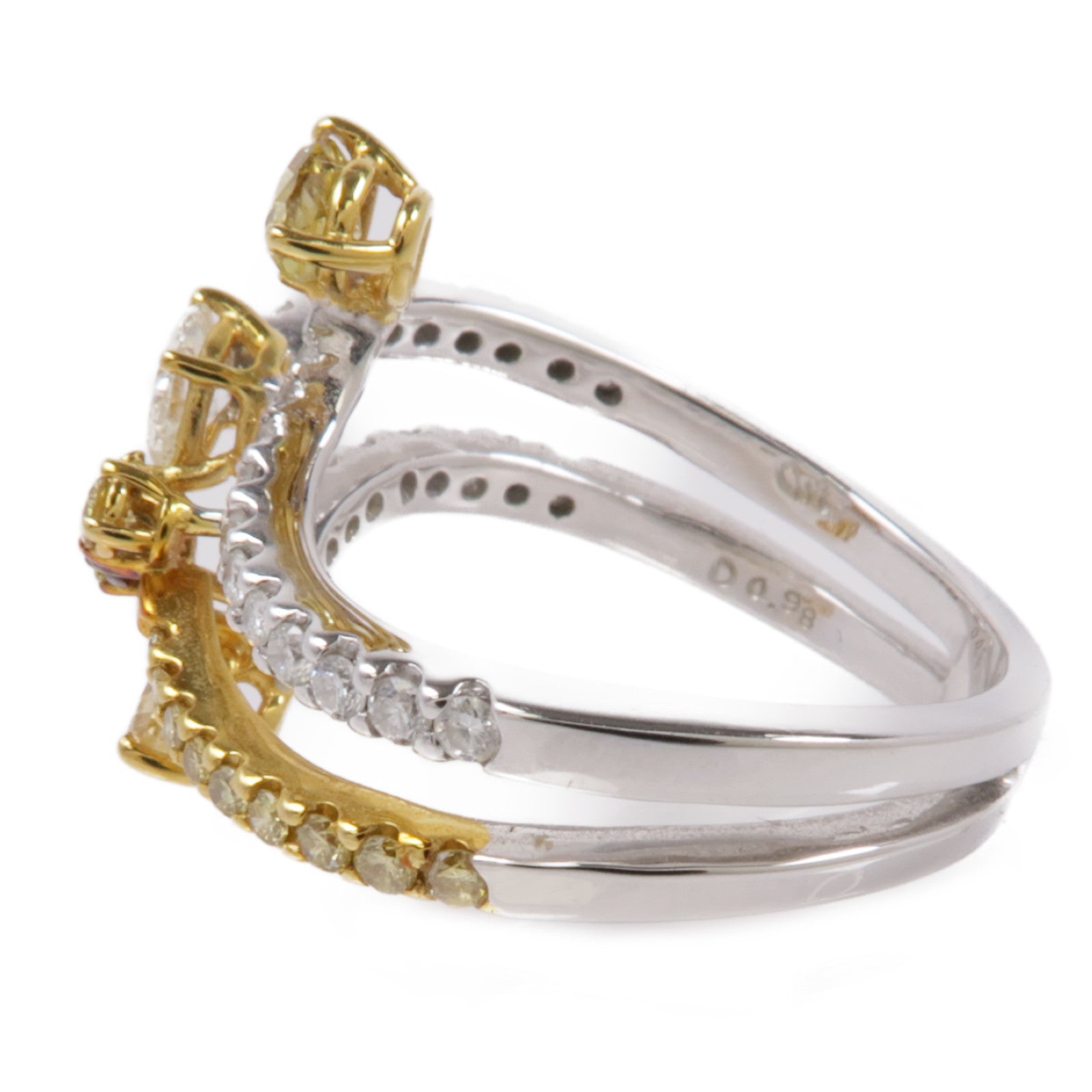 JEWELRY 18K白金Ring0.98ct鑽石戒指US#6