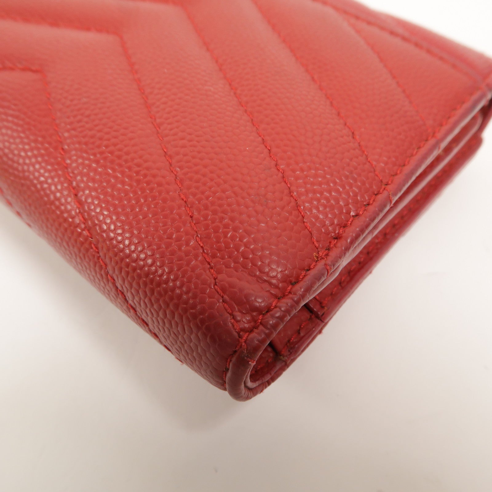 SAINT LAURENT 羊皮皮革Cassandre Compact Tri Fold錢包